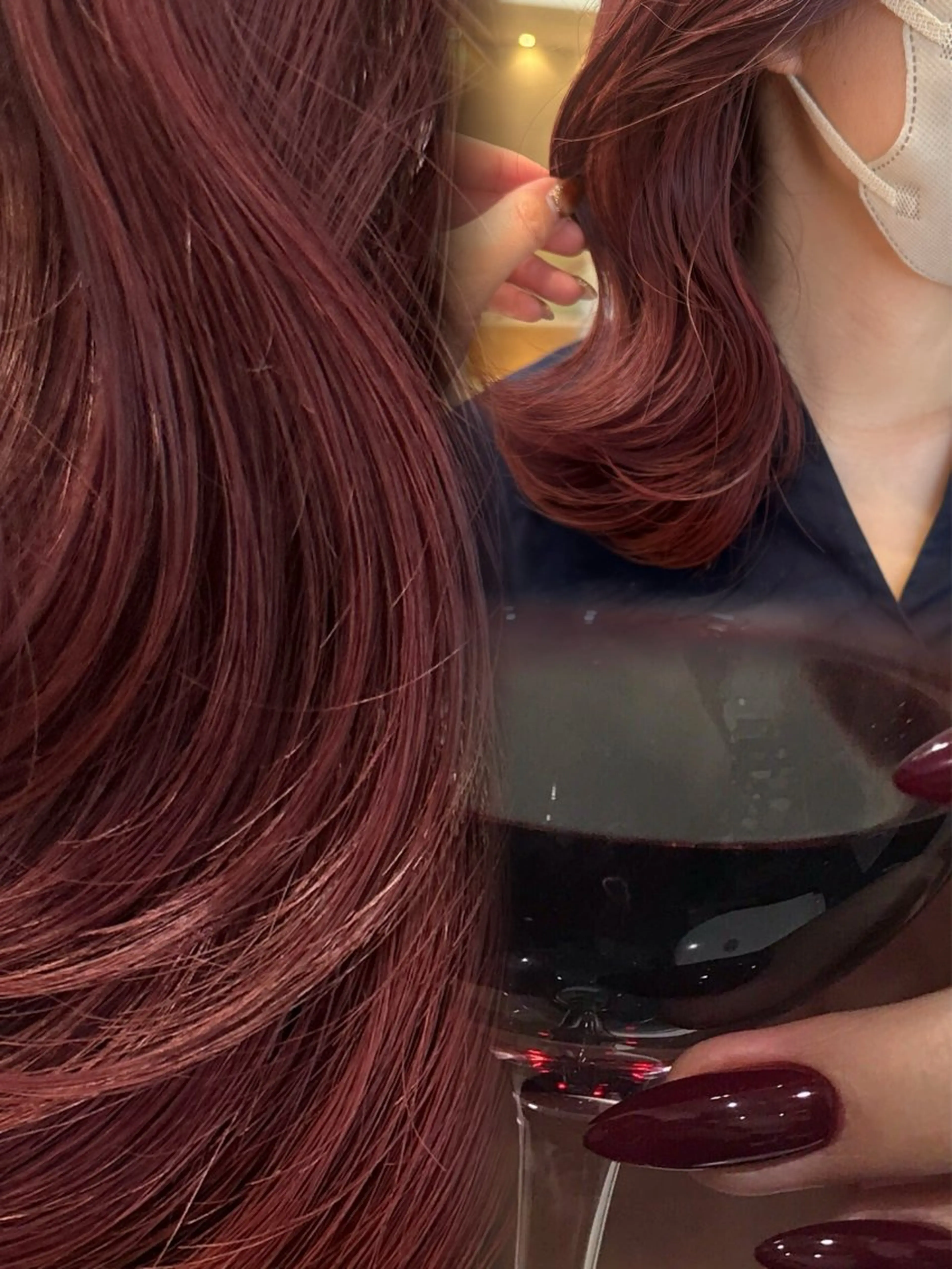 セミロング カラー ブリーチ イルミナカラー レッドカラー 🌷レイヤーカット/ 透明感カラー🌷増田のヘアスタイル