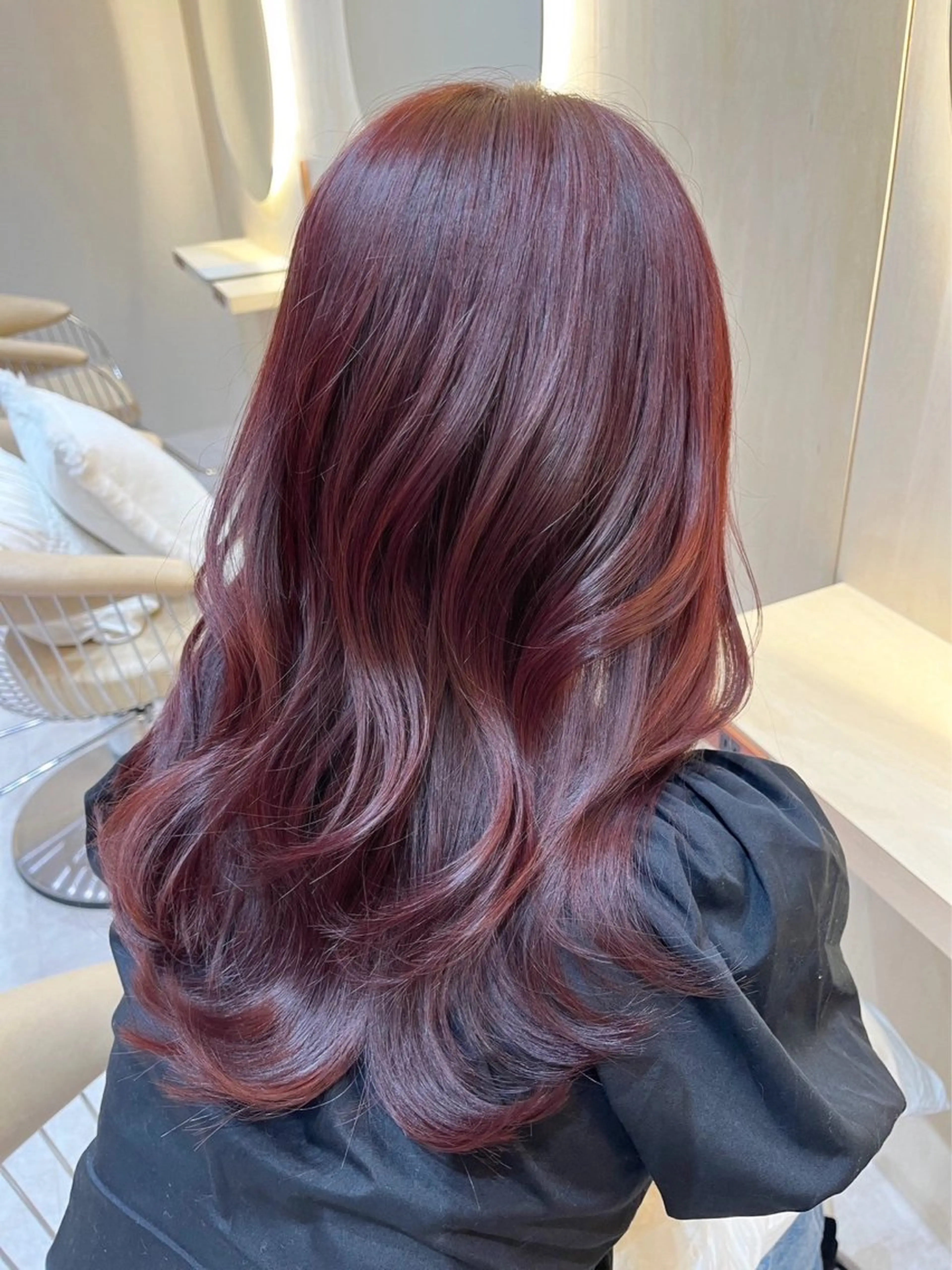 ロング ❤️ブリーチなし💚 ダブルカラー平野実花のヘアスタイル