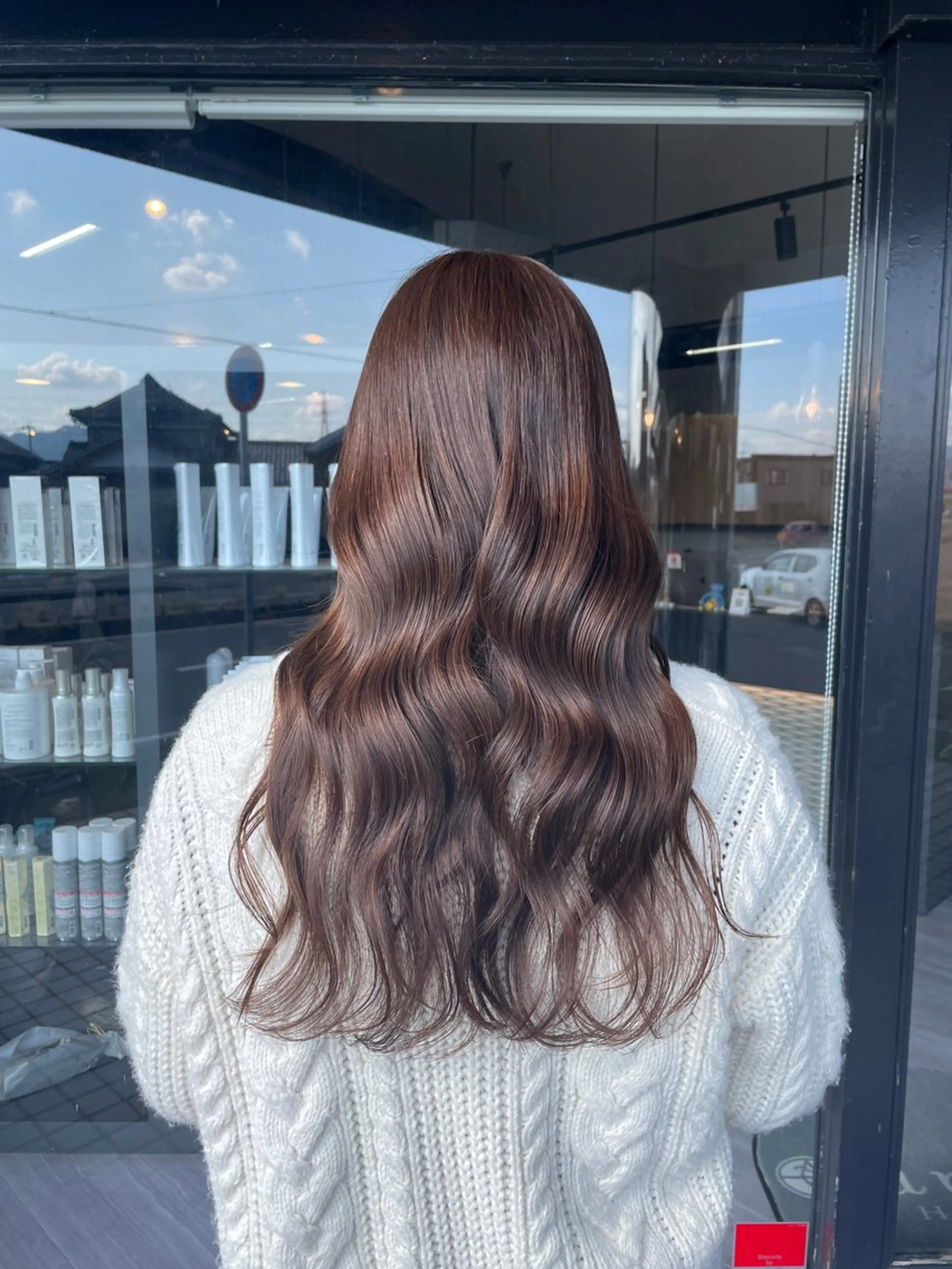 ロング カラー グレージュ オリーブグレージュ オリーブグレー マキノ キョウカのヘアスタイル