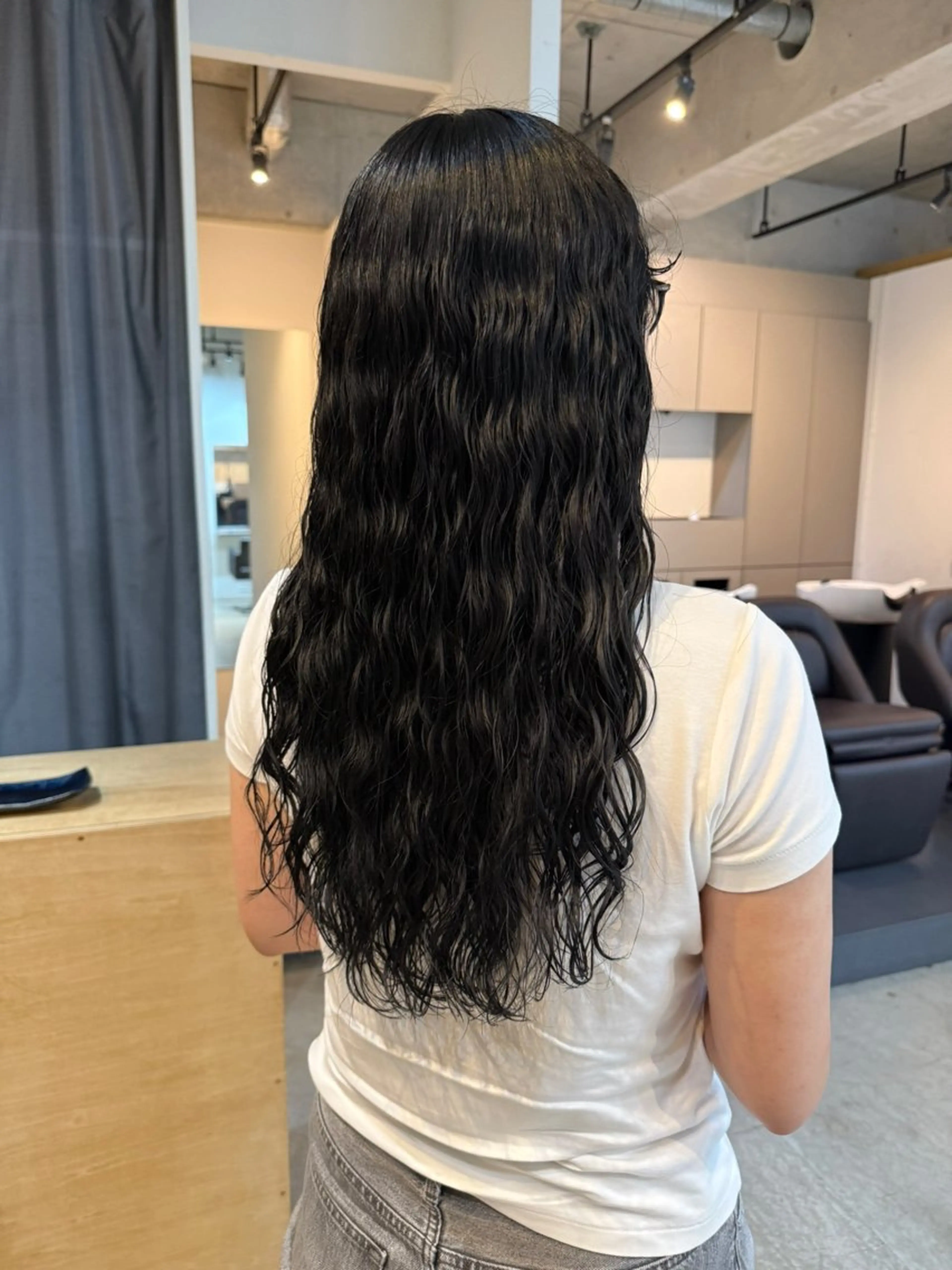 ロング カット パーマ デジタルパーマ/ ウェーブパーマ/神野のヘアスタイル