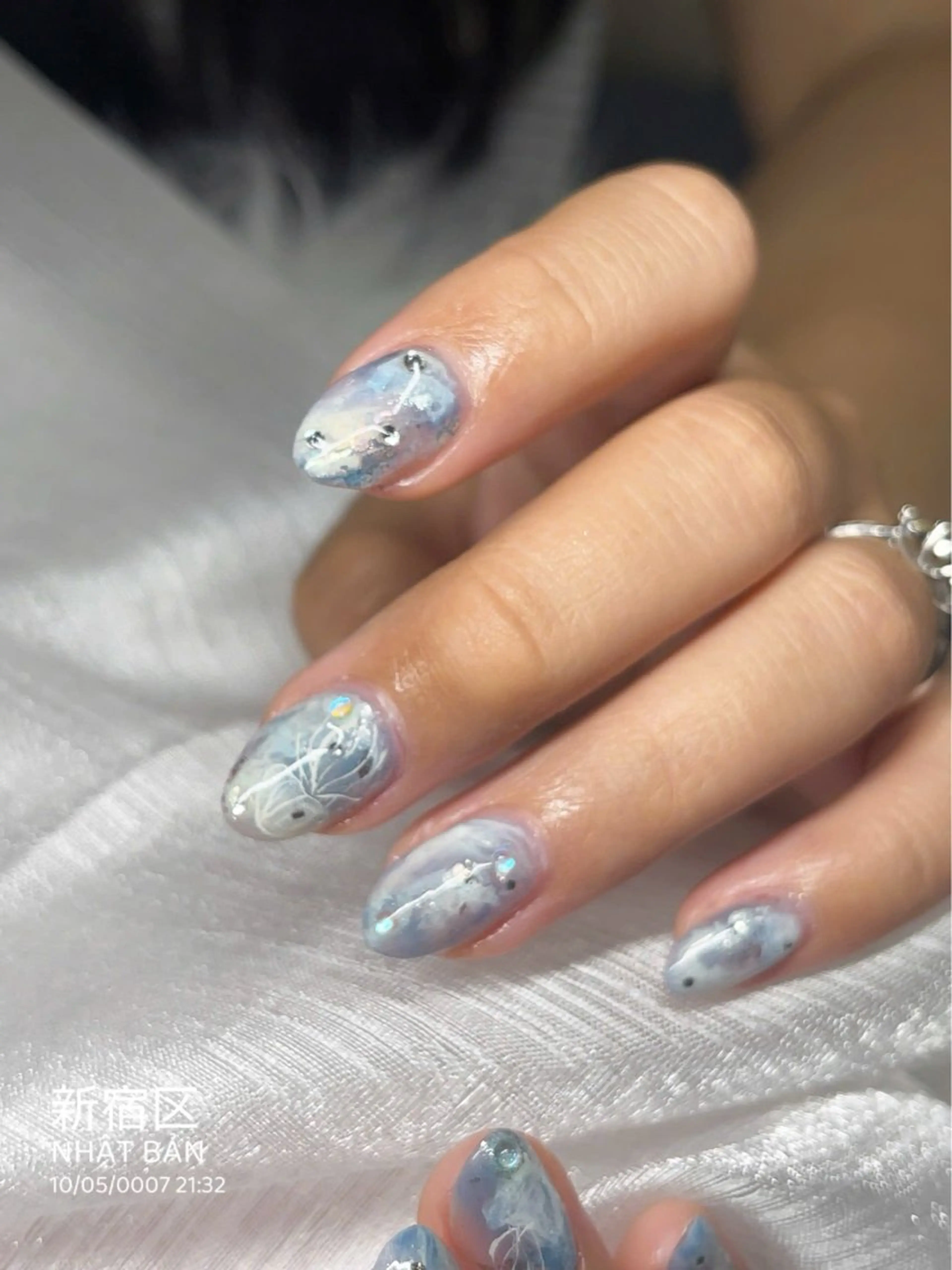 ネイル ハート 韓国ネイル 夏ネイル ワンホンネイル ハンドネイル gin ginのネイルデザイン