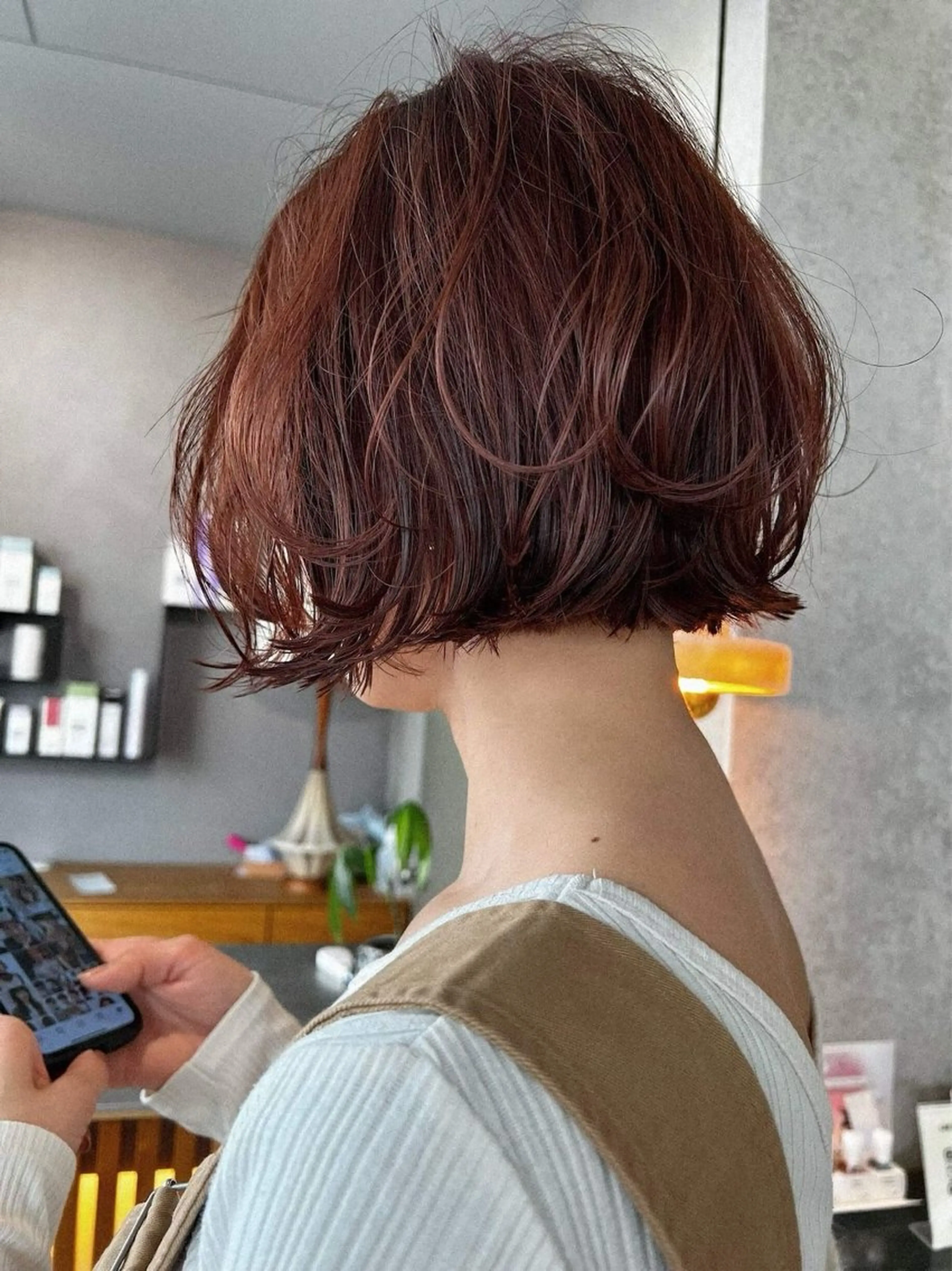 パーマ 顔まわりカット/艶髪 カラー✨けいとのヘアスタイル