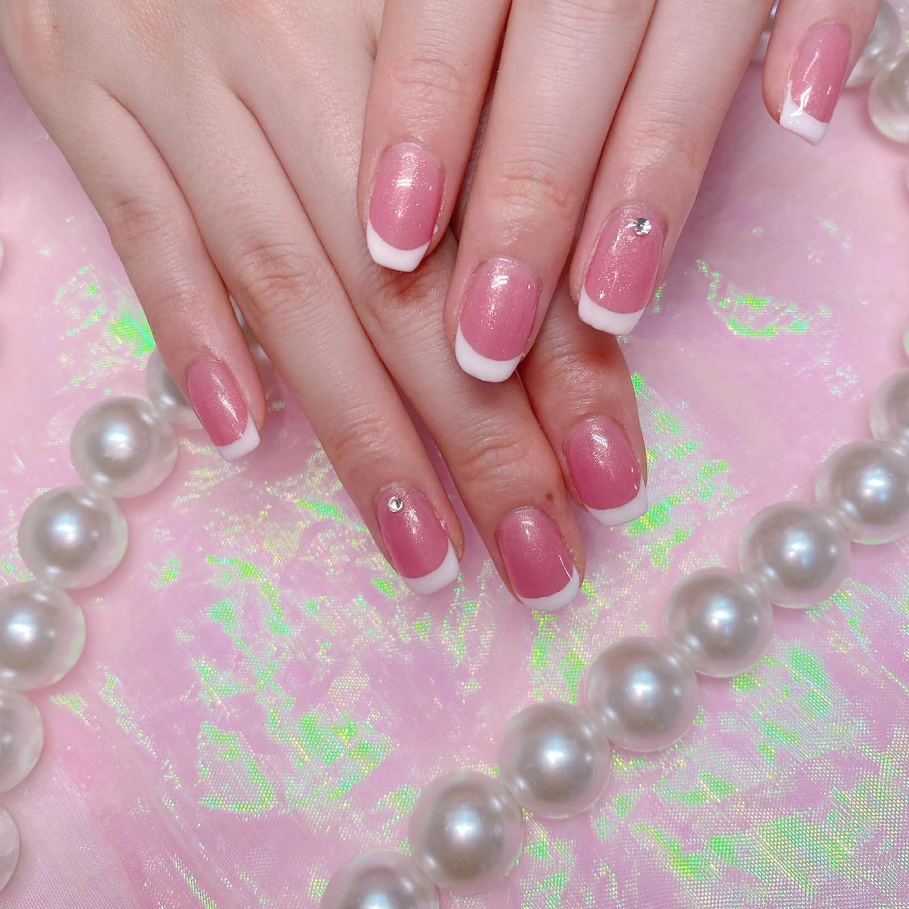 ショート カラー ネイル ハンドネイル ハンドケア LUNA Nail salon💕のネイルデザイン