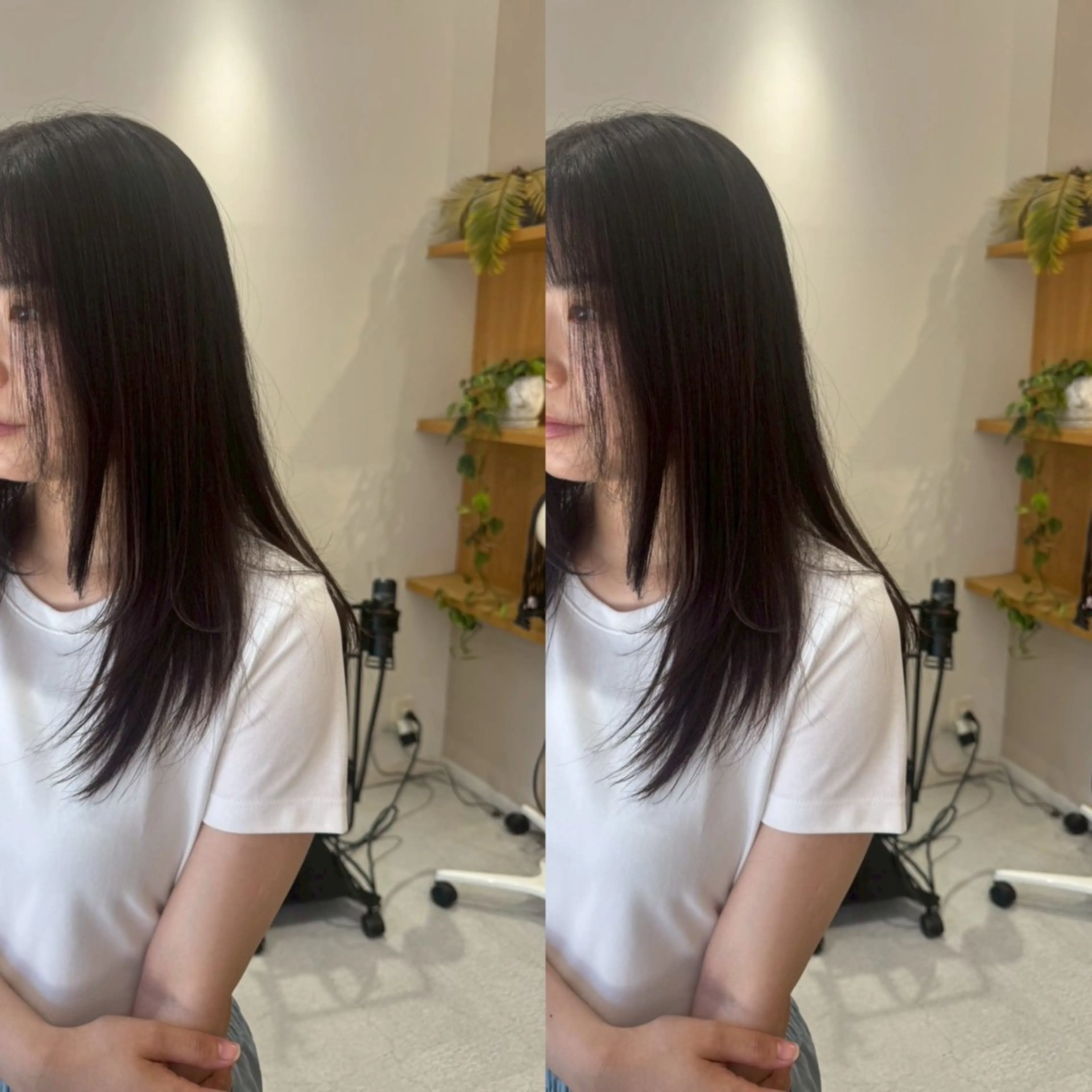 セミロング カット トリートメント アベ ホノカのヘアスタイル