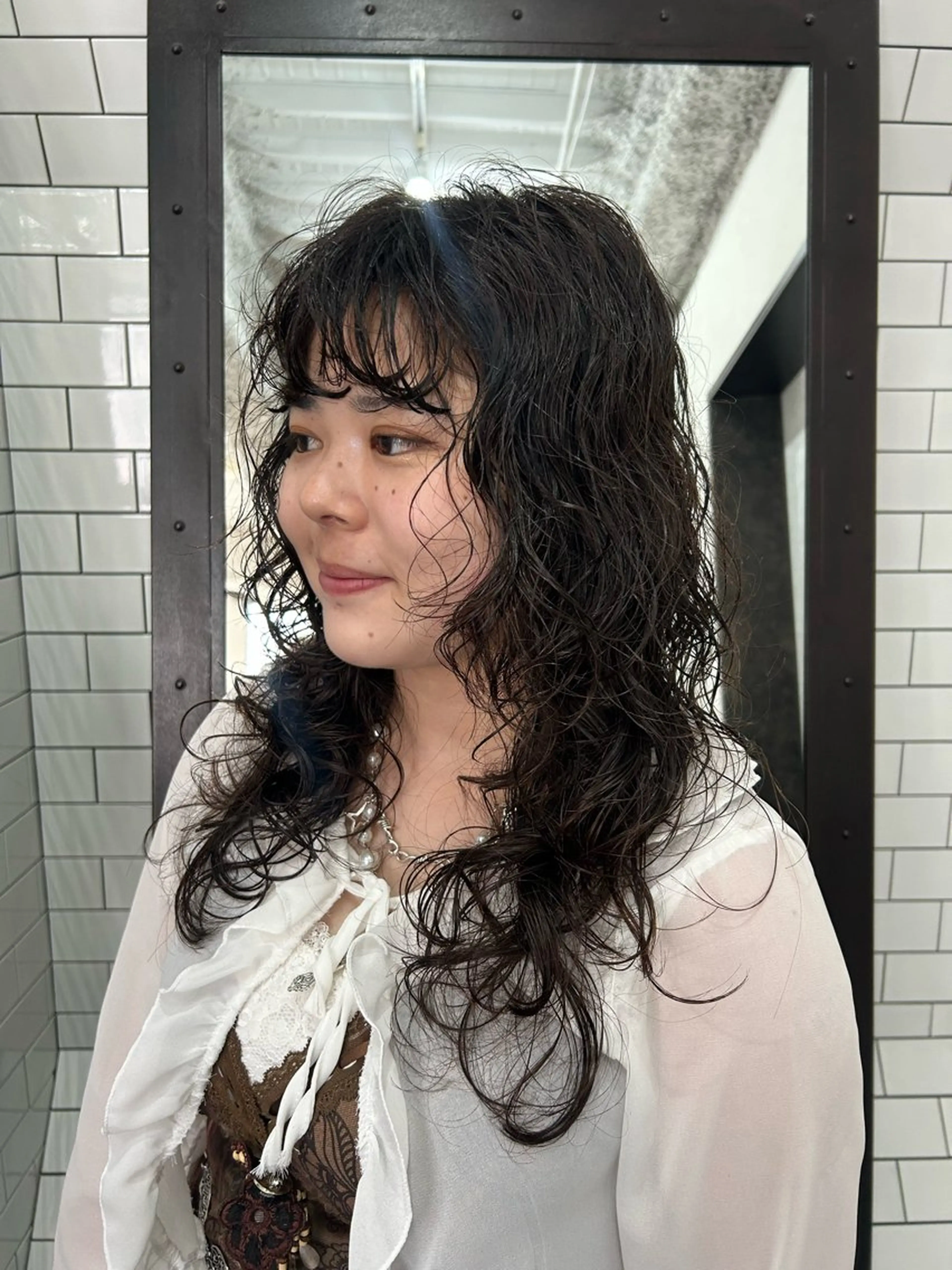 ロング パーマ カット パーマ トリートメント 妙見 知洋のヘアスタイル