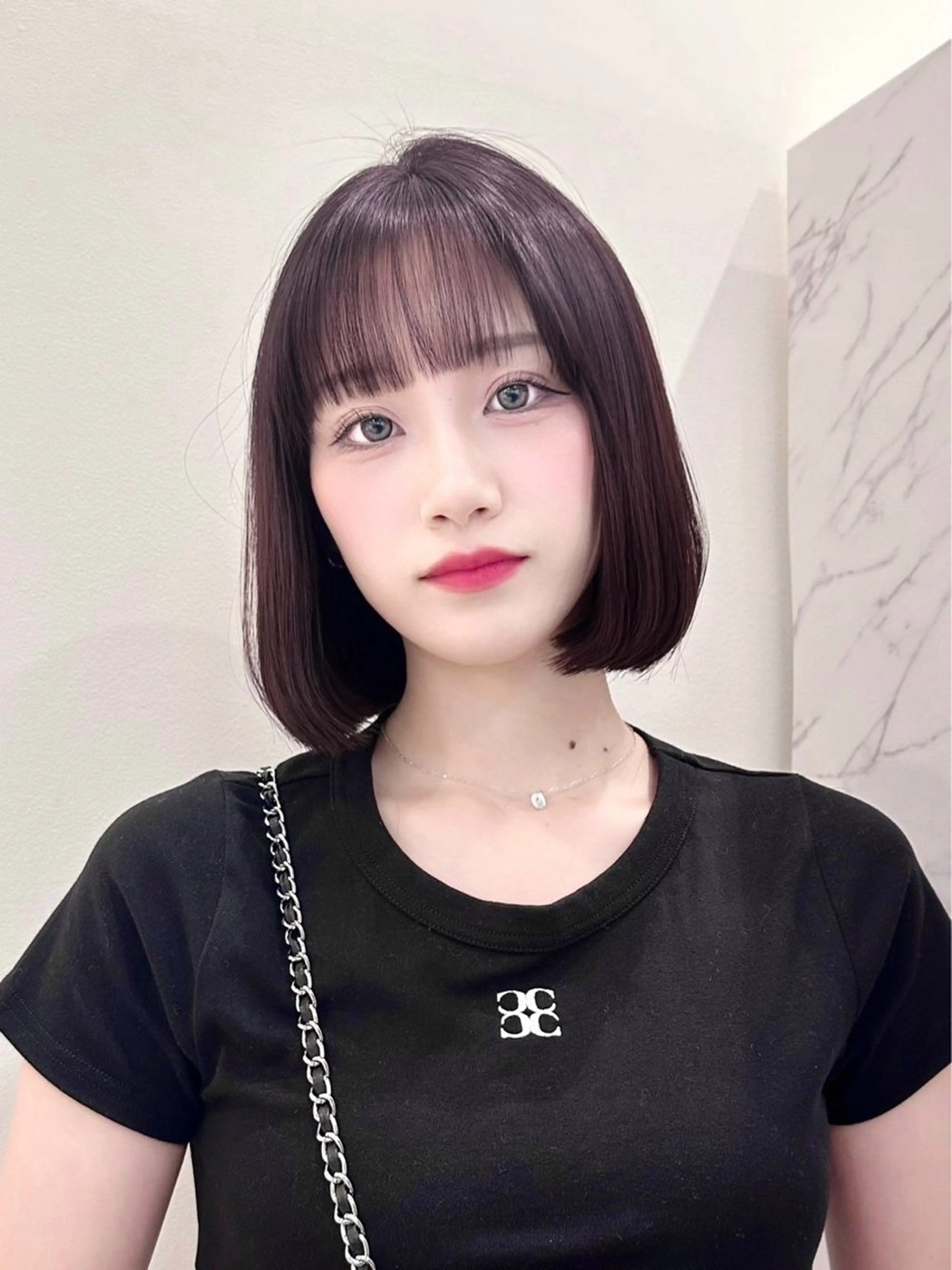 ミディアム MAO🖤レイヤー ／髪質改善カラーのヘアスタイル