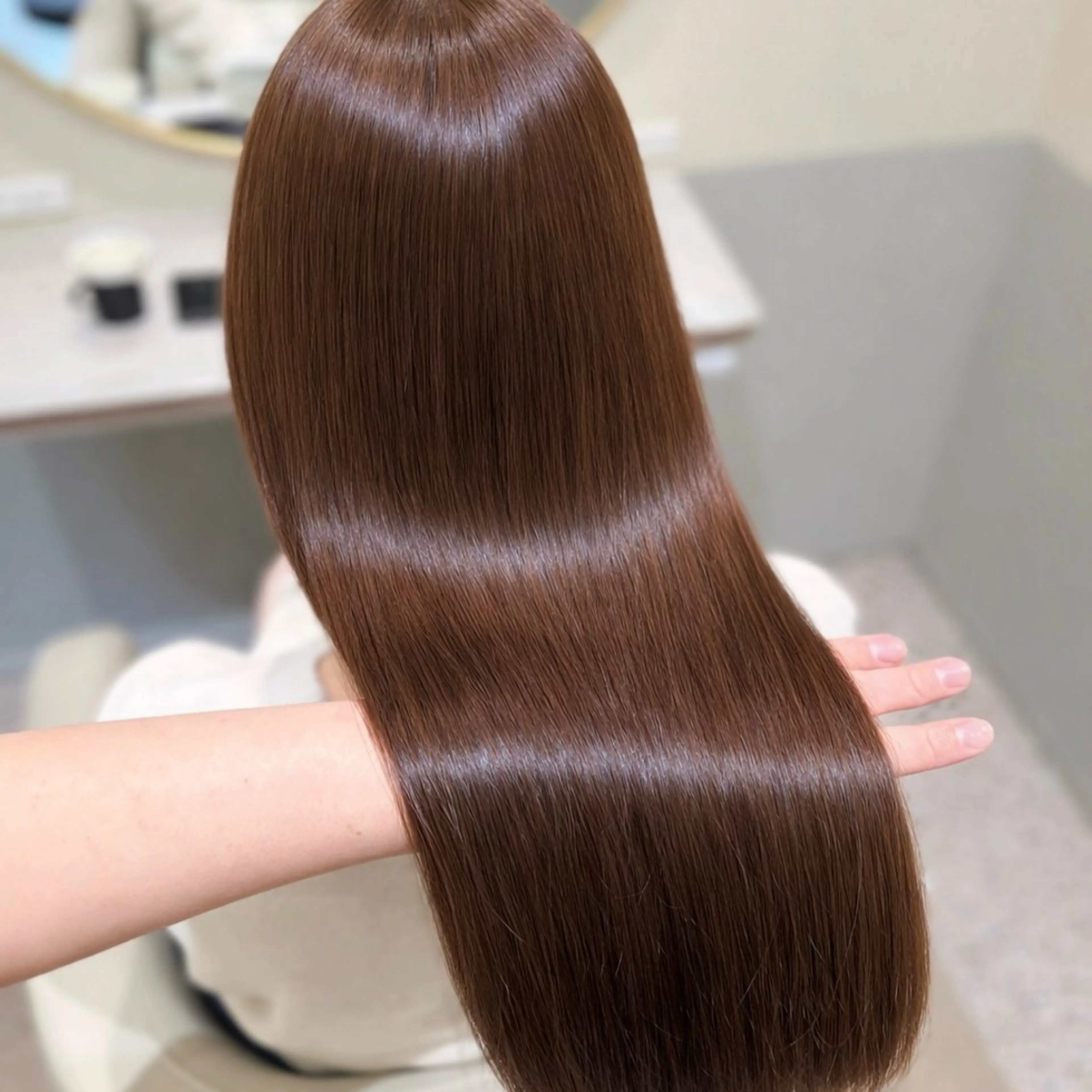 ロング カラー トリートメント カット ヘアカラー トリートメント ichica🤍 暗艶カラー/縮毛矯正のヘアスタイル
