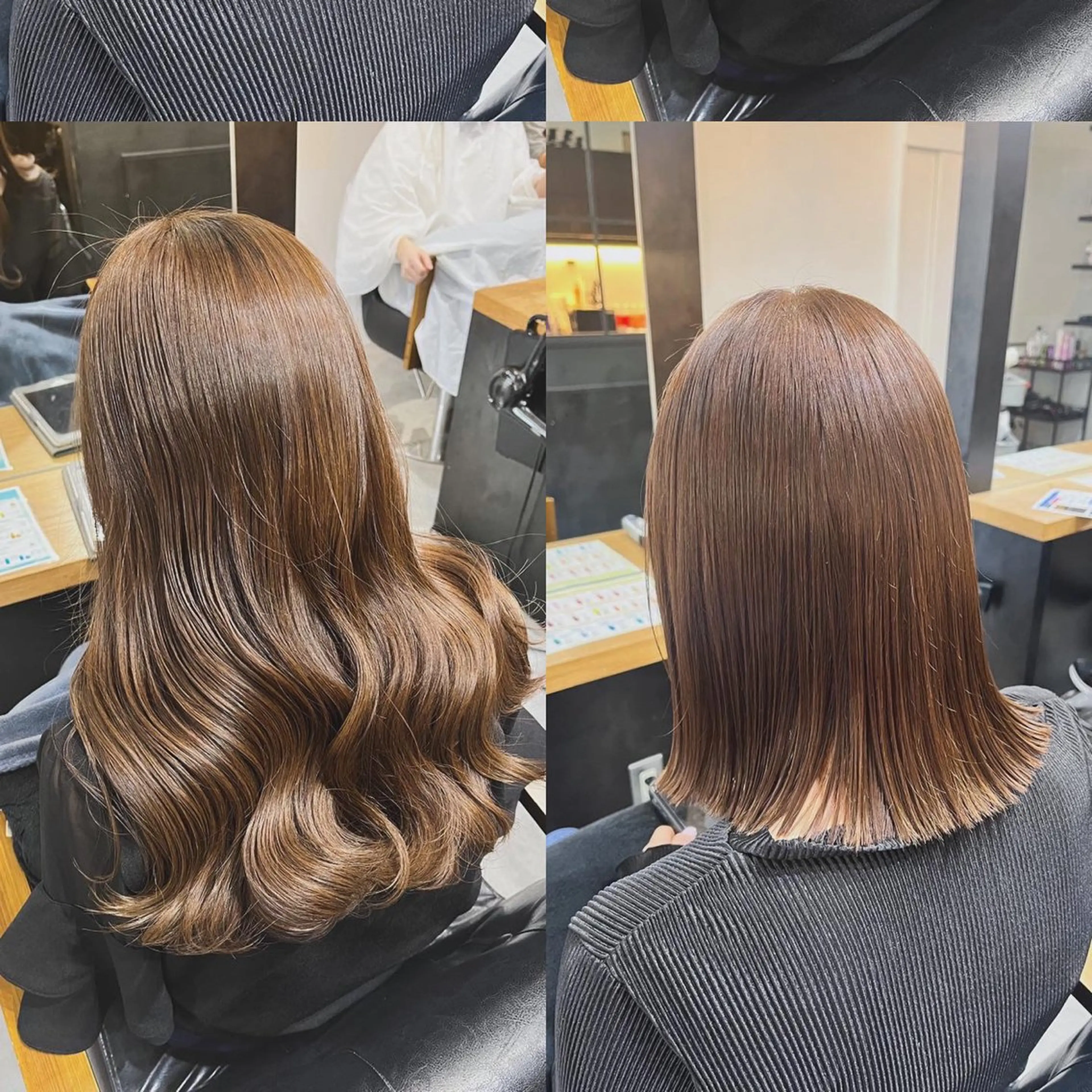 セミロング カラー ベージュカラー ブラウンカラー 透明感カラー 透明感カラー ｜ベー ジュ｜齊藤ひなののヘアスタイル