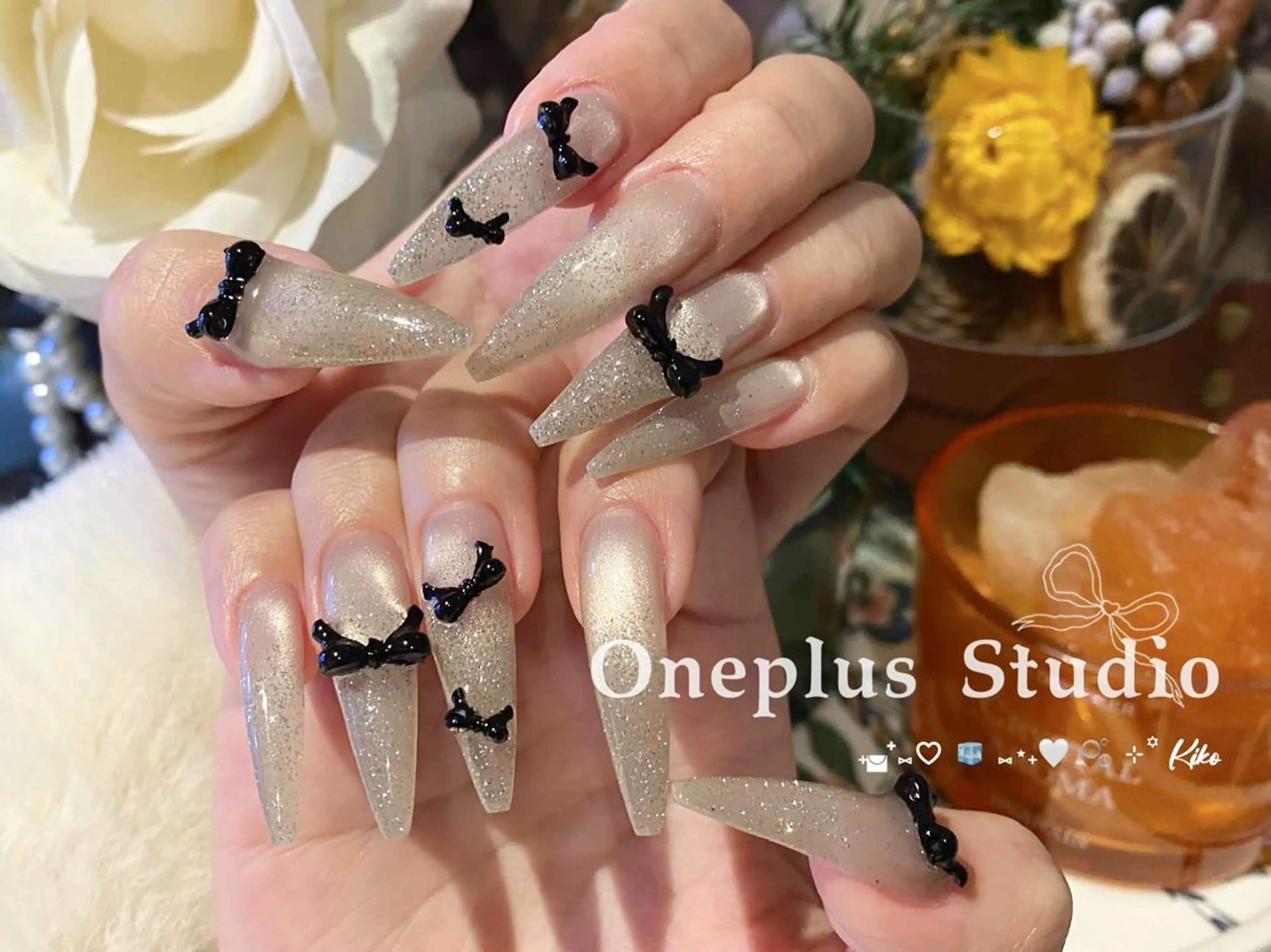 ネイル アニマル柄 ボルドー ブラウン フレンチネイル マグネットネイル haruka 🧸のネイルデザイン