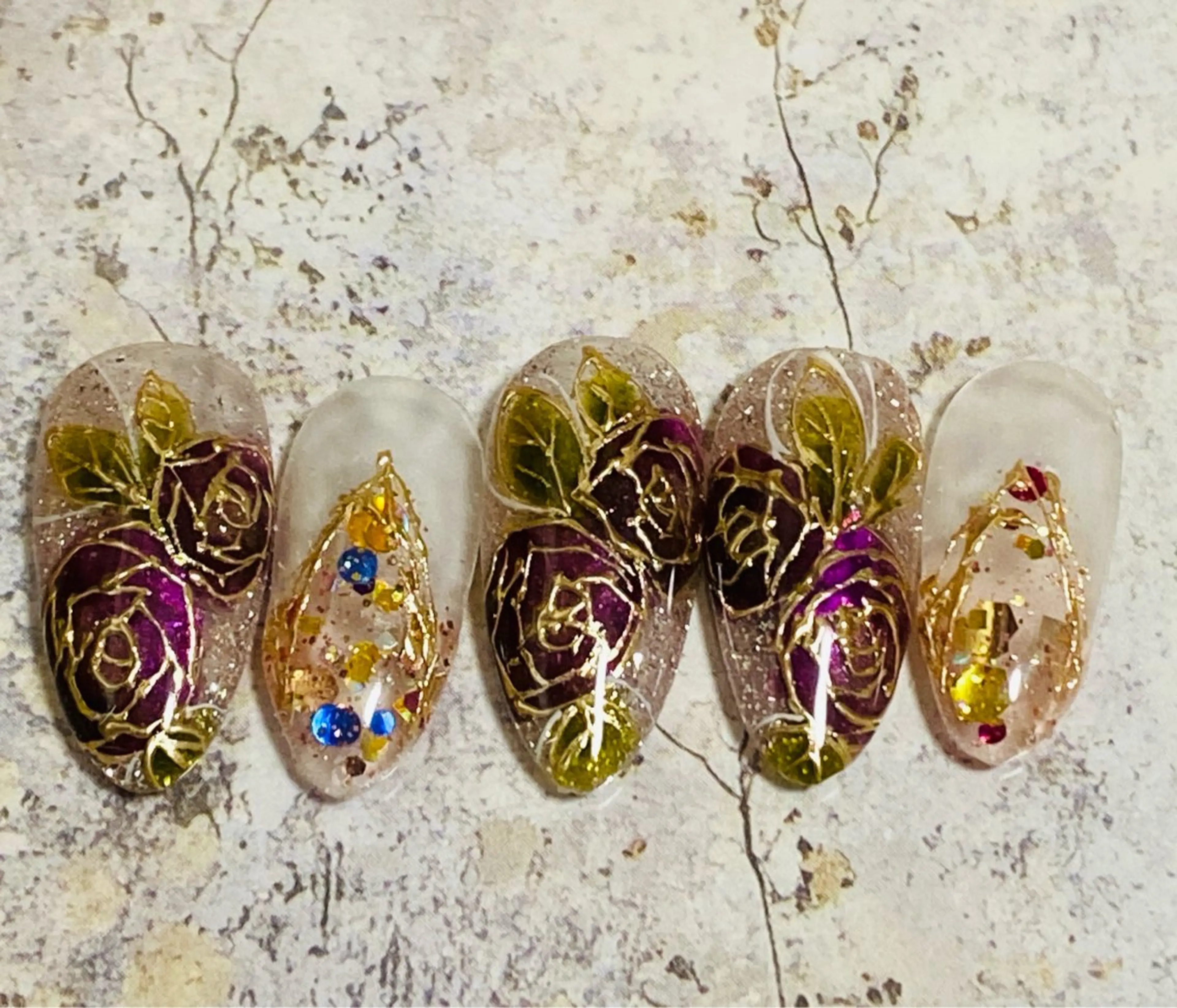 ネイル フラッシュネイル マグネットネイル 自宅ネイルサロン ♦️nuance♦️のネイルデザイン