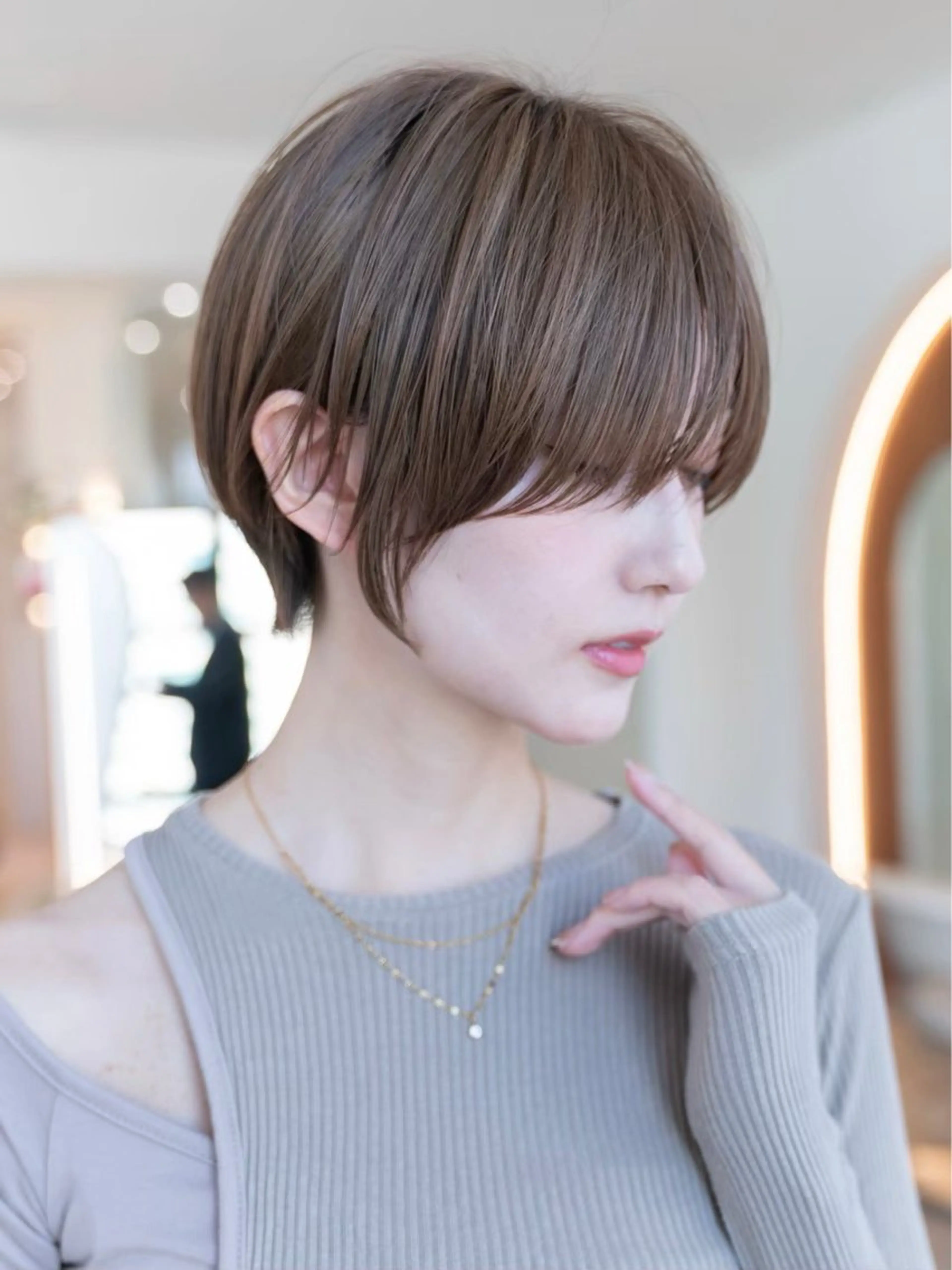 ショート カラー カット ヘアカラー トリートメント 田中航平/渋谷ボブ/ レイヤーボブのヘアスタイル