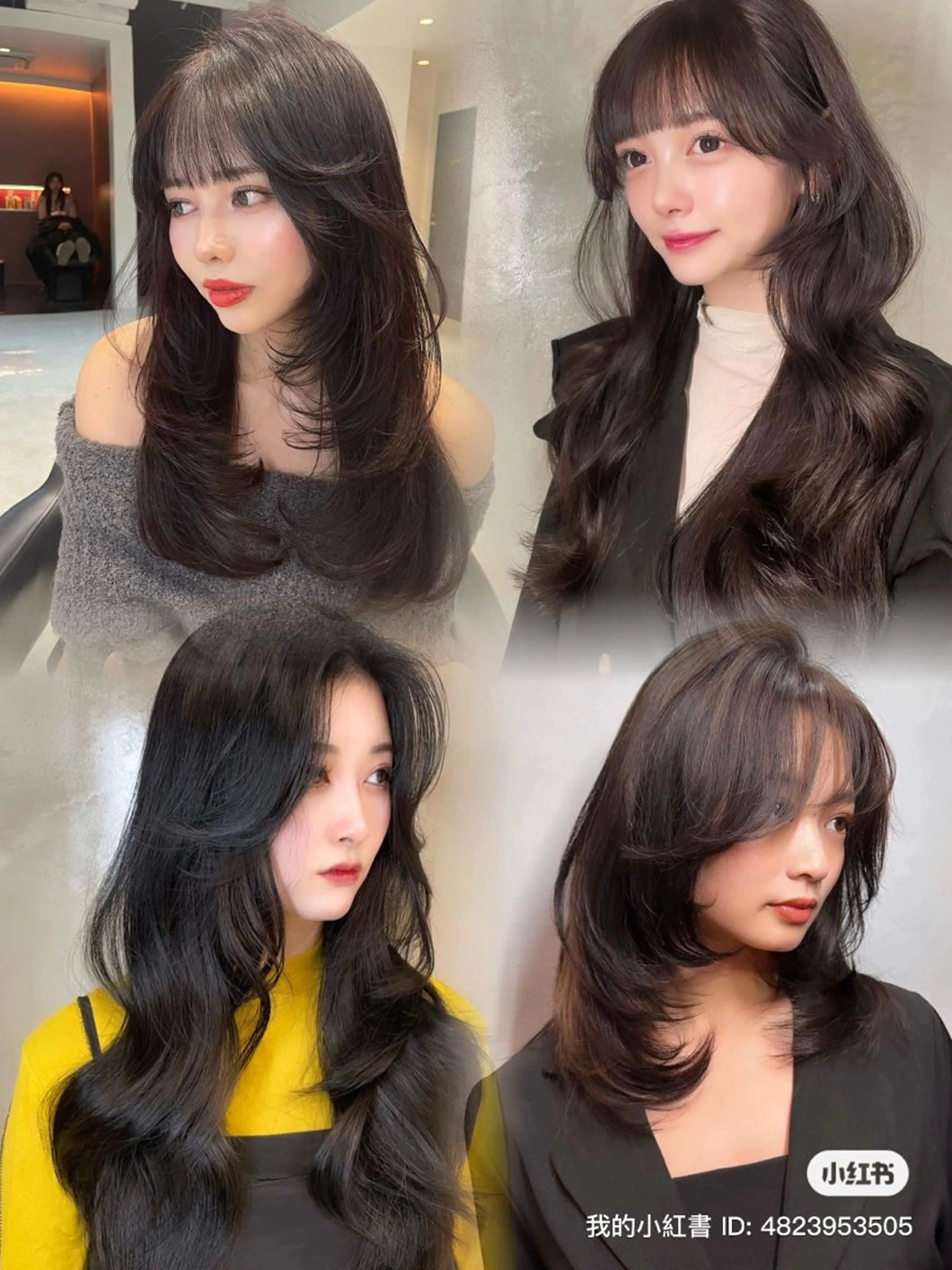 ロング カット ヘアカラー 韓国ヘア🇰🇷 YURIYAのヘアスタイル