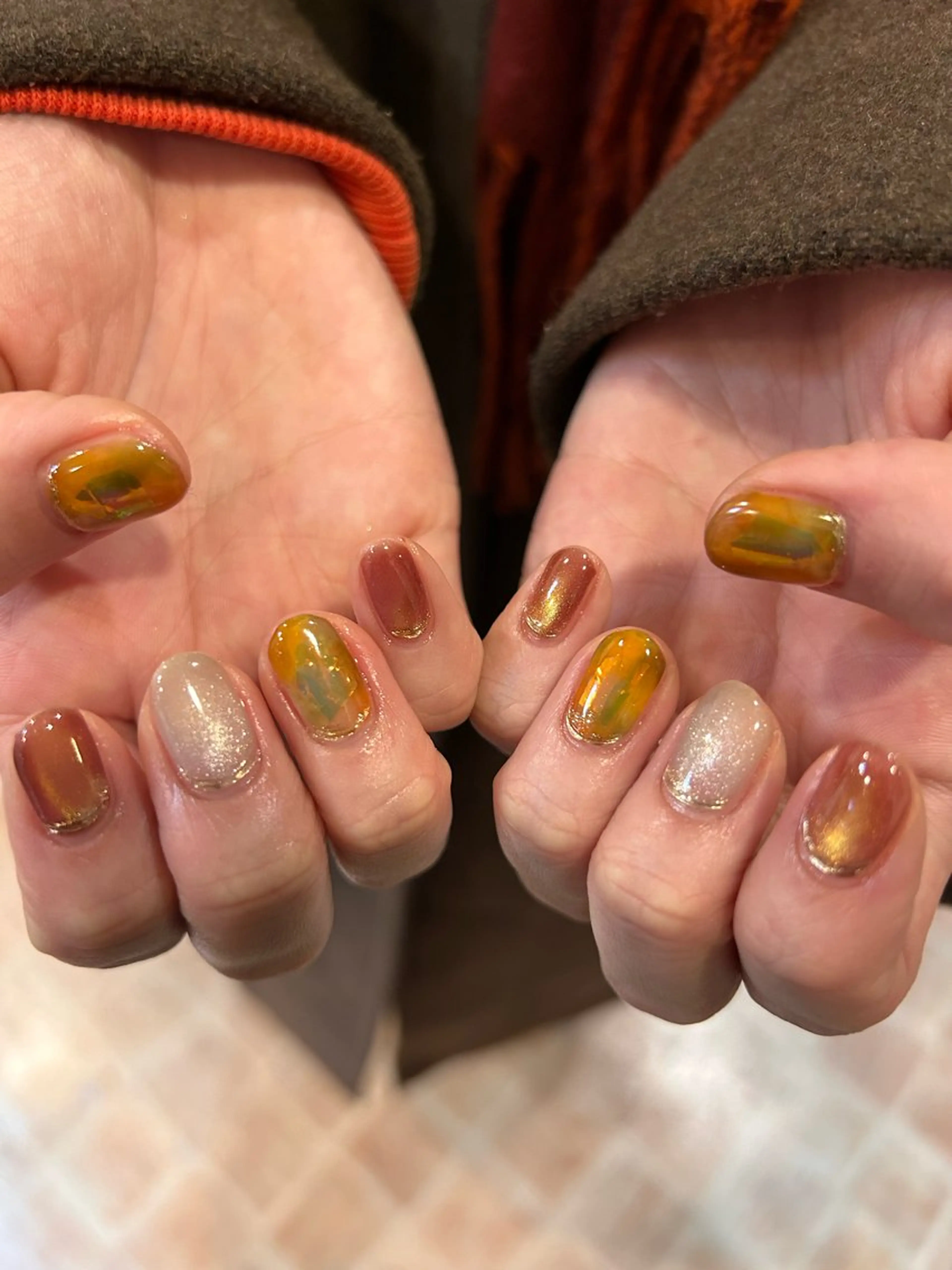 ネイル 氷ネイル・うるうるネイル キラキラネイル マグネットネイル 小野寺 千尋のネイルデザイン