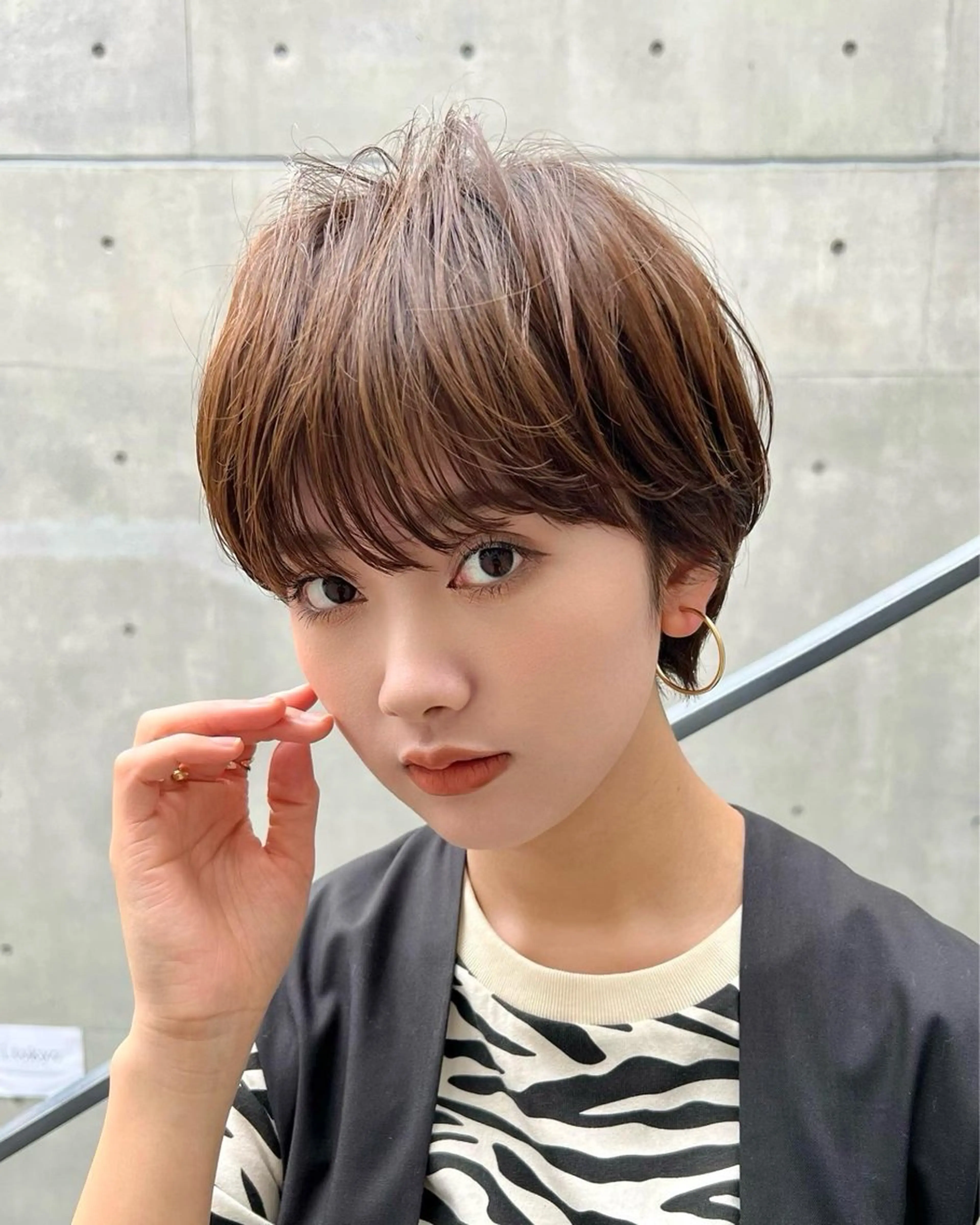 ショート カラー ショートボブ ボブ 似合わせカット ショートヘア 小顔カット ⭐️銀座/ショート/ 艶カラー/りょうがのヘアスタイル