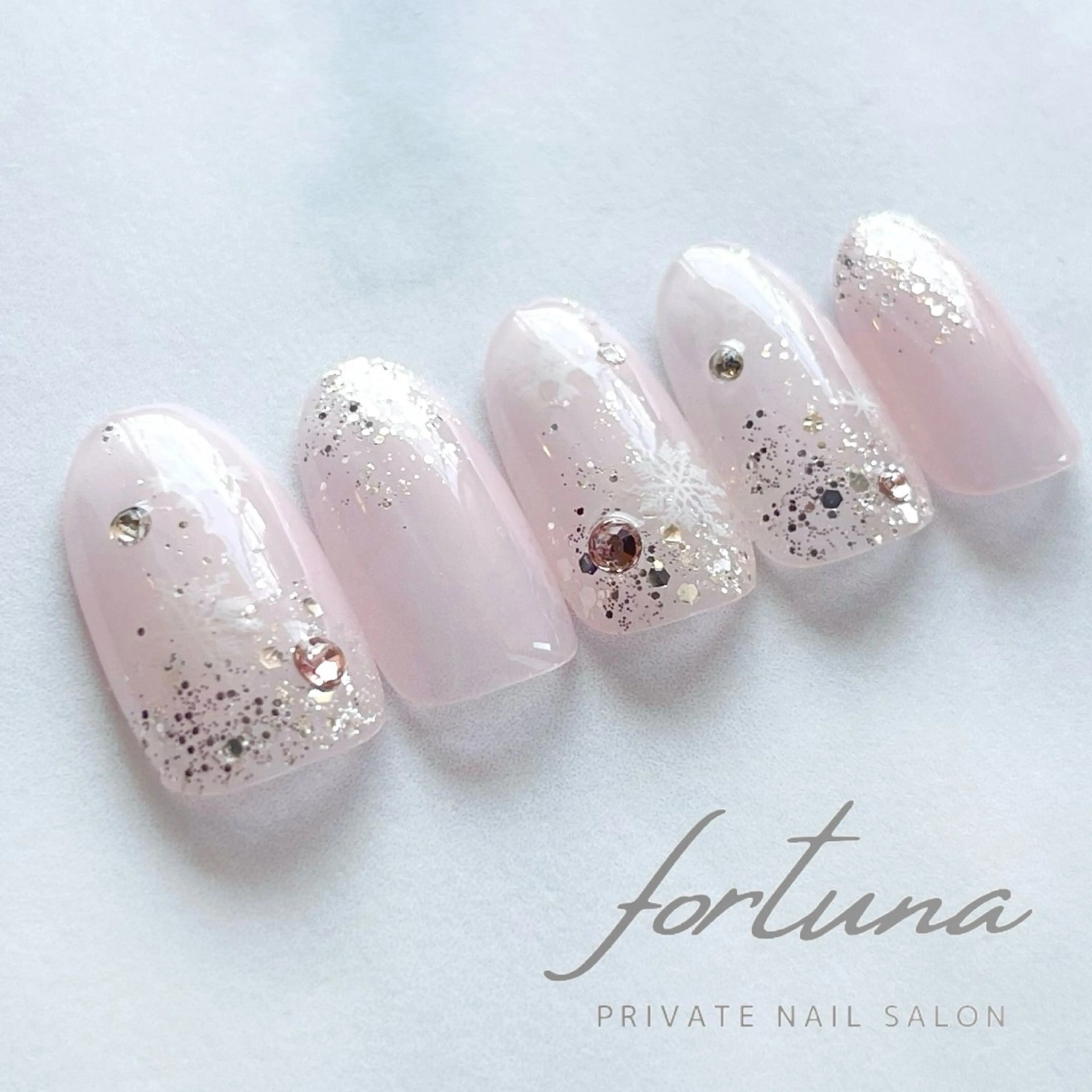 ネイル ジェルネイル パラジェル 冬ネイル ハンドネイル fortuna 武藤裕美のネイルデザイン