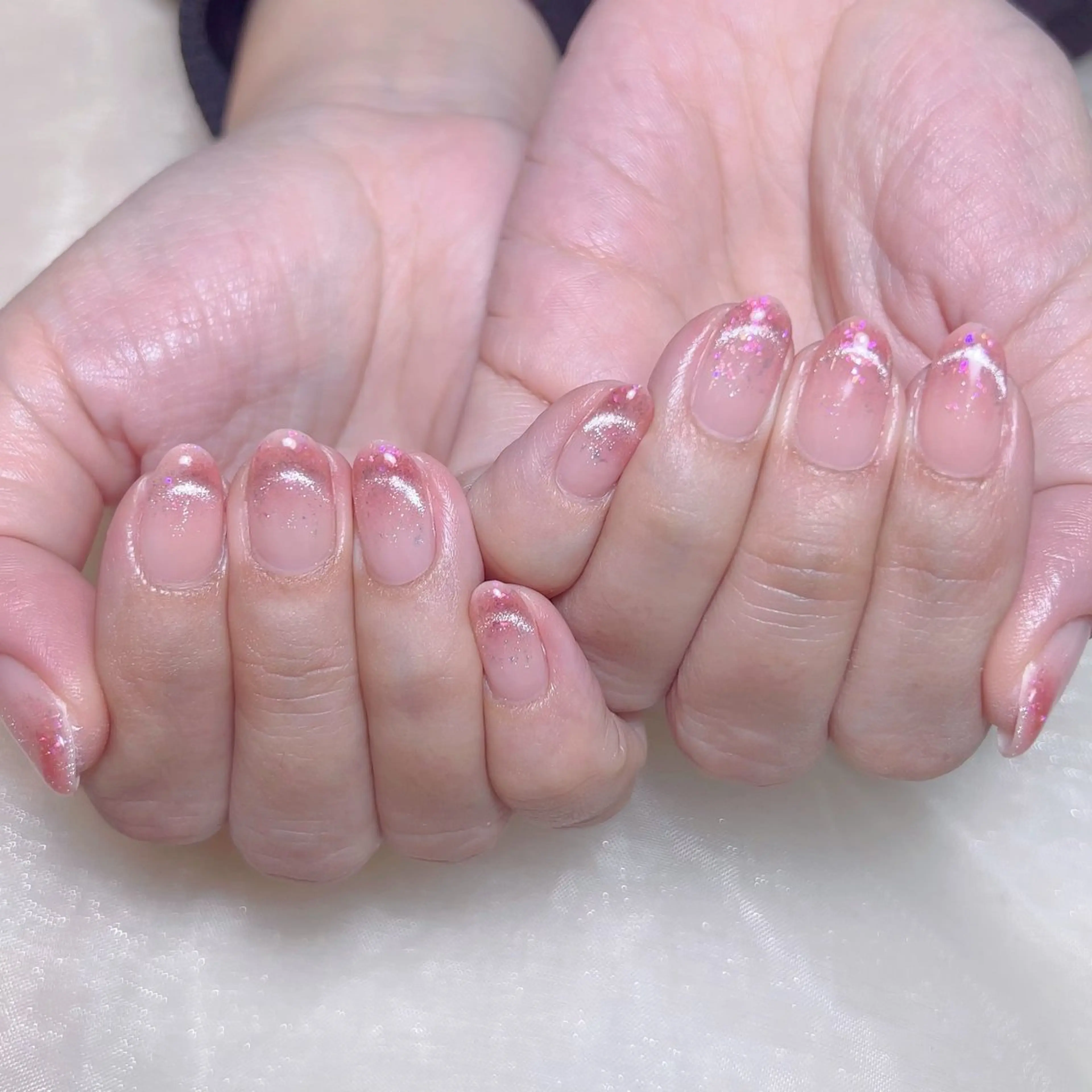 メンズ ネイル メンズ韓国風 アートネイル オーロラネイル ガーリー キラキラネイル ハンドネイル Nail salon 木にいるのネイルデザイン