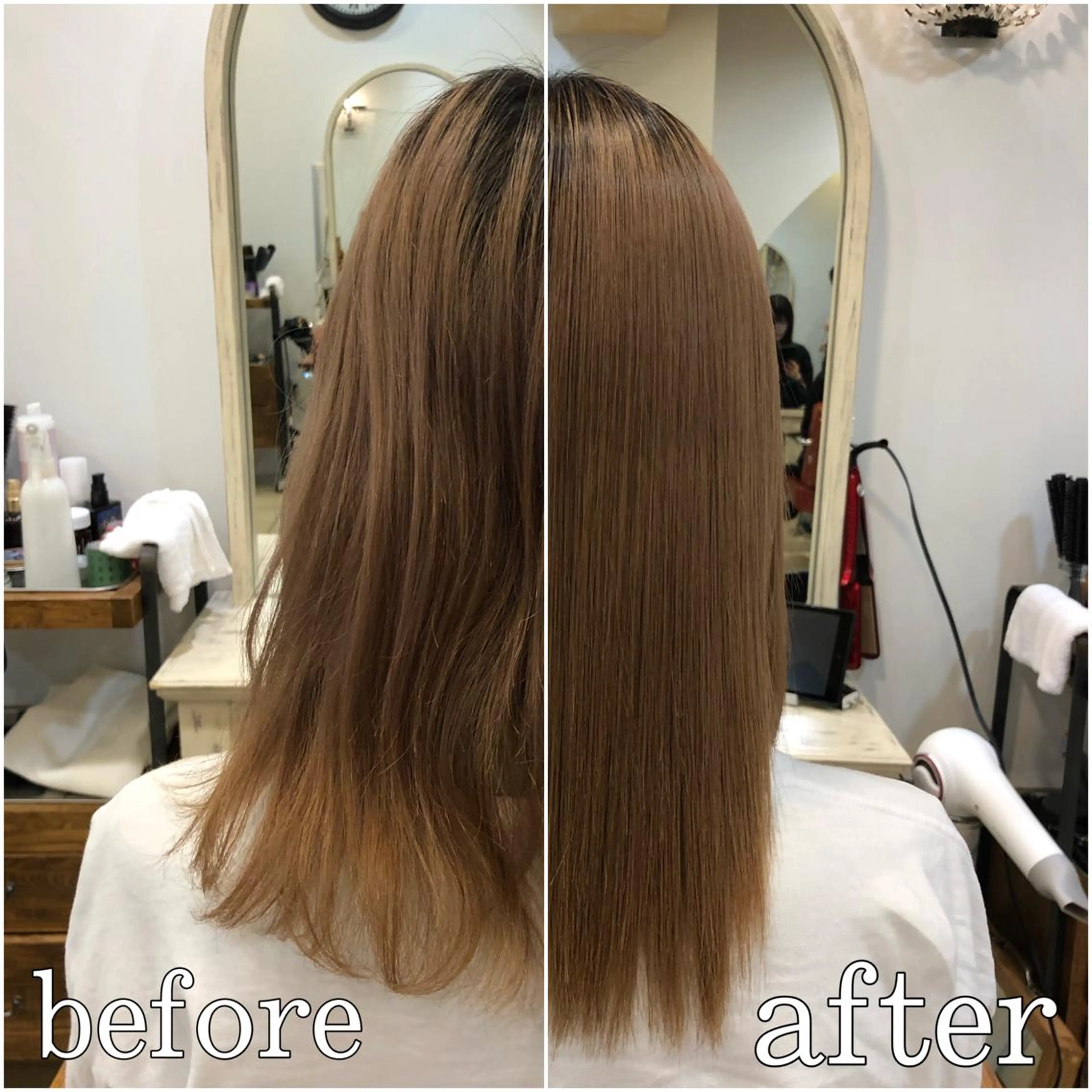 セミロング 髪質改善 トリートメント \脱・うねり& 広がり/gite菊のヘアスタイル