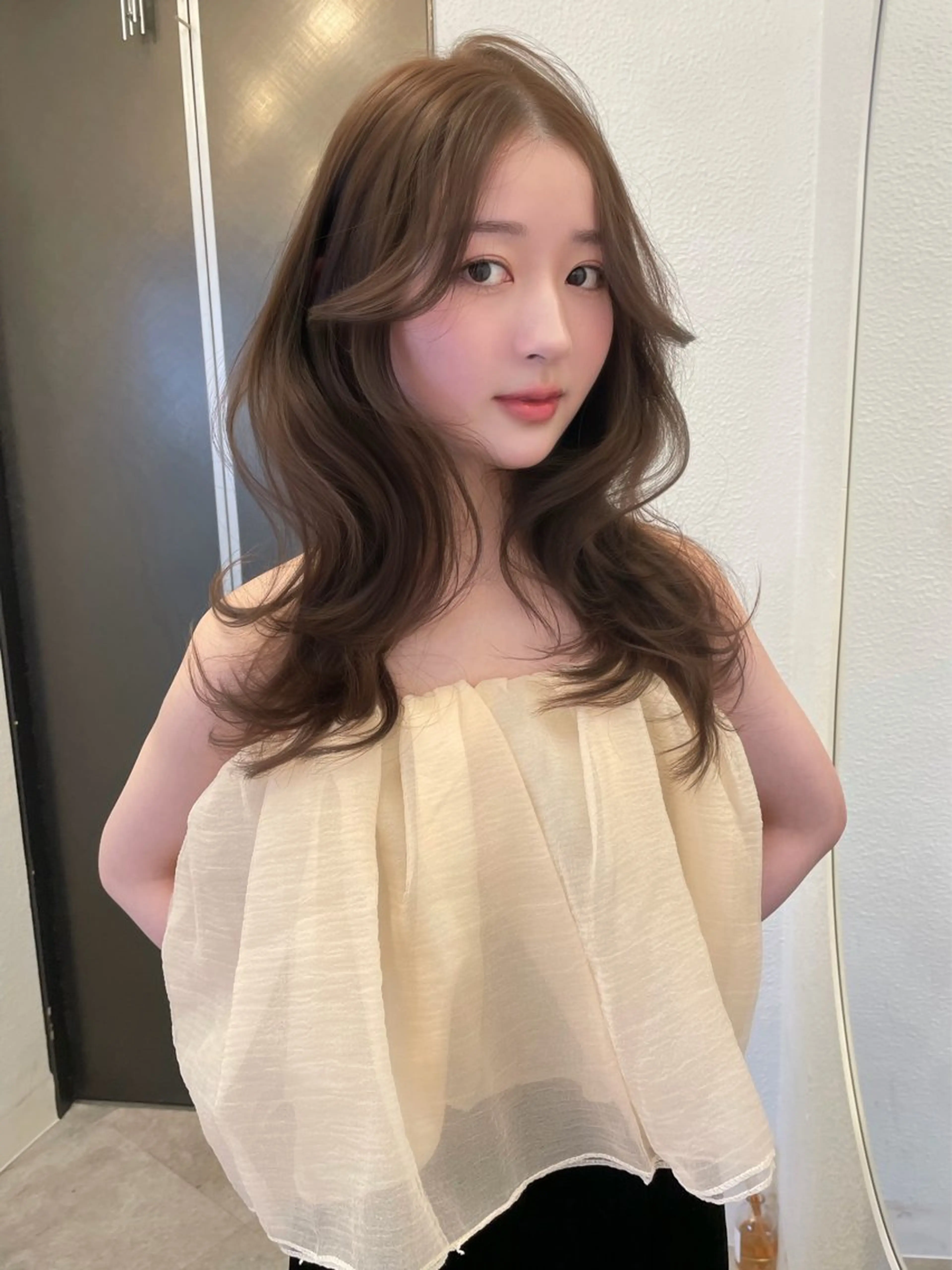 ミディアム 韓国風ヘア 髙杉 心のヘアスタイル