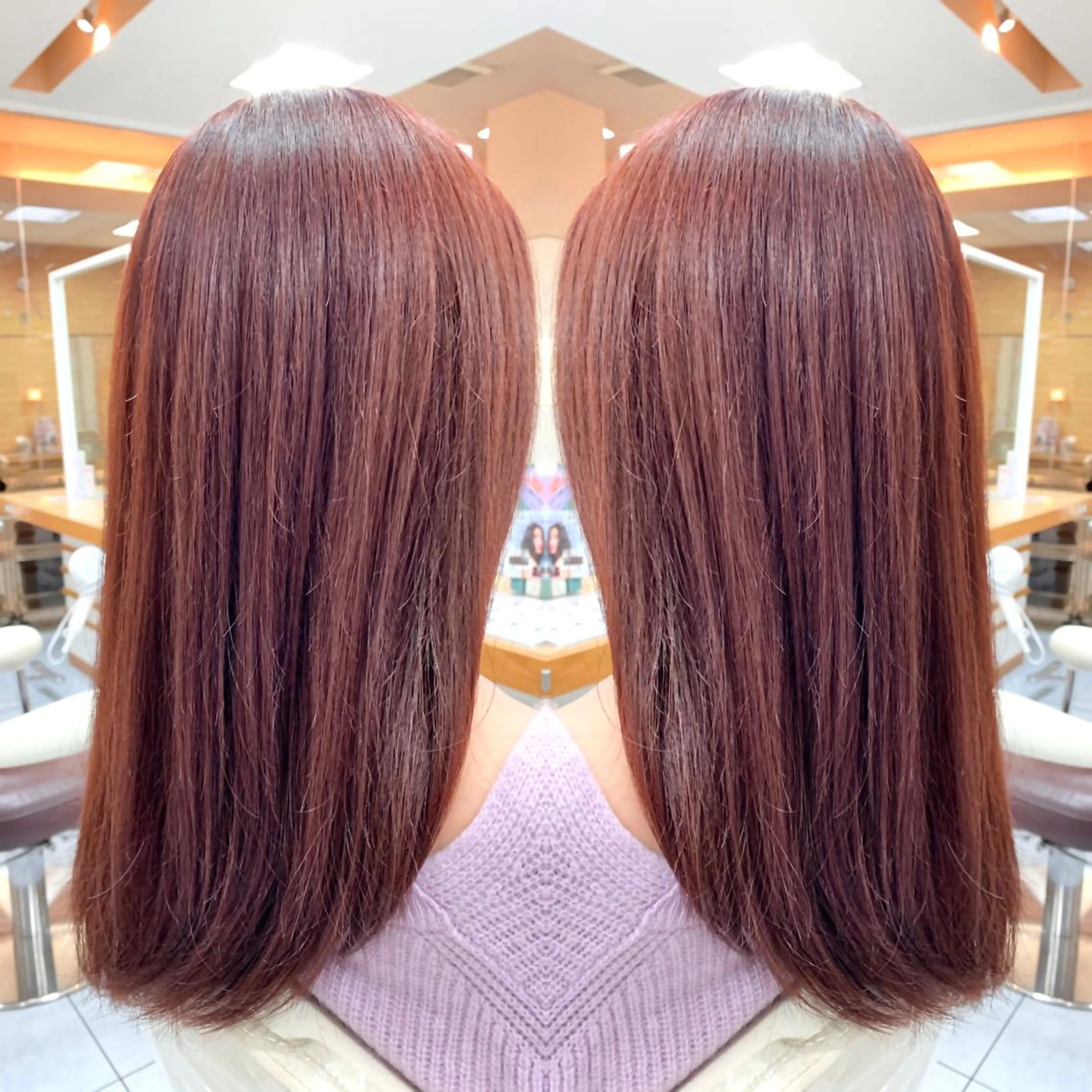 ミディアム 縮毛/レイヤー 韓国/橋口のヘアスタイル