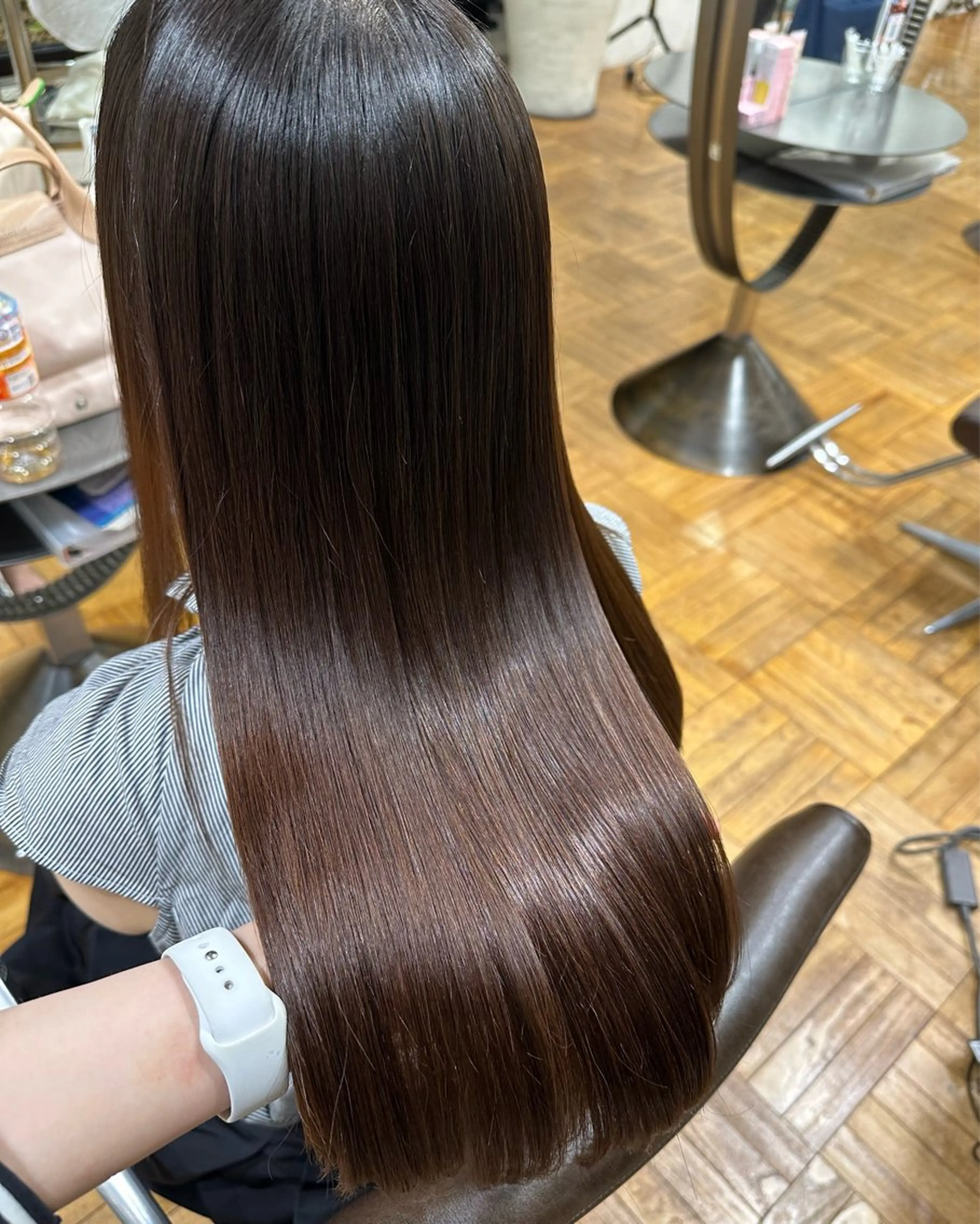 ロング 縮毛矯正 レイヤー／ボブ ／るかのヘアスタイル