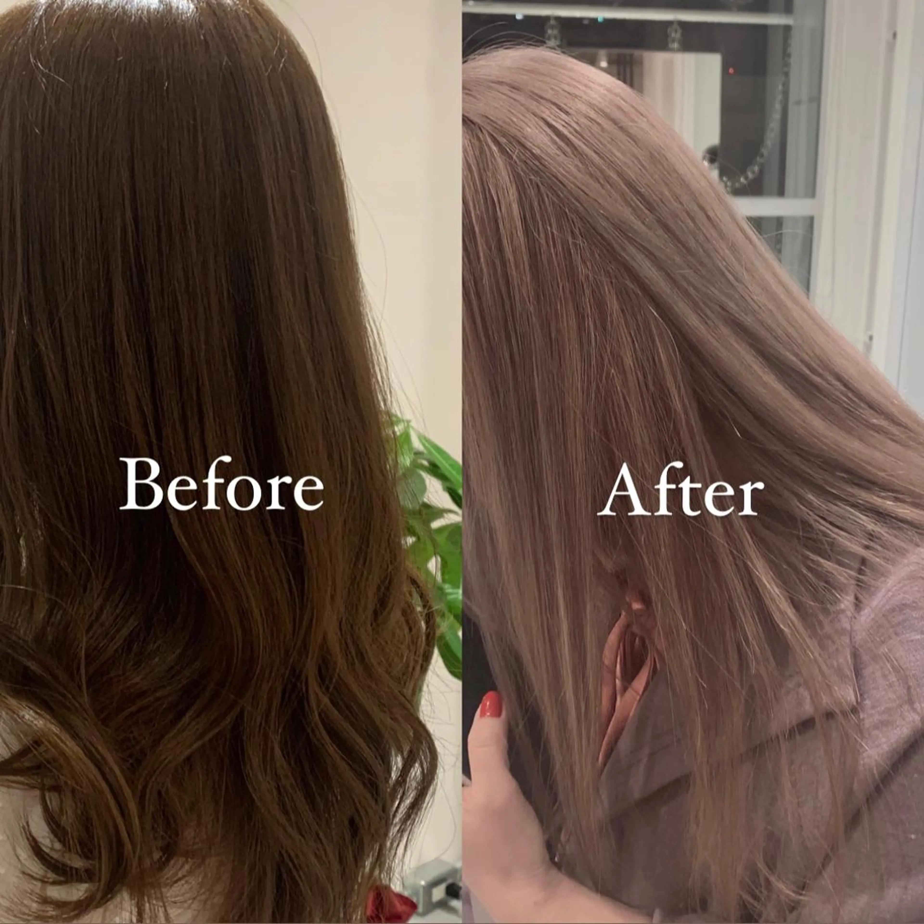 セミロング カラー ブリーチ ラベンダーカラー 【ミディアムと ロングに特化】島田恋のヘアスタイル