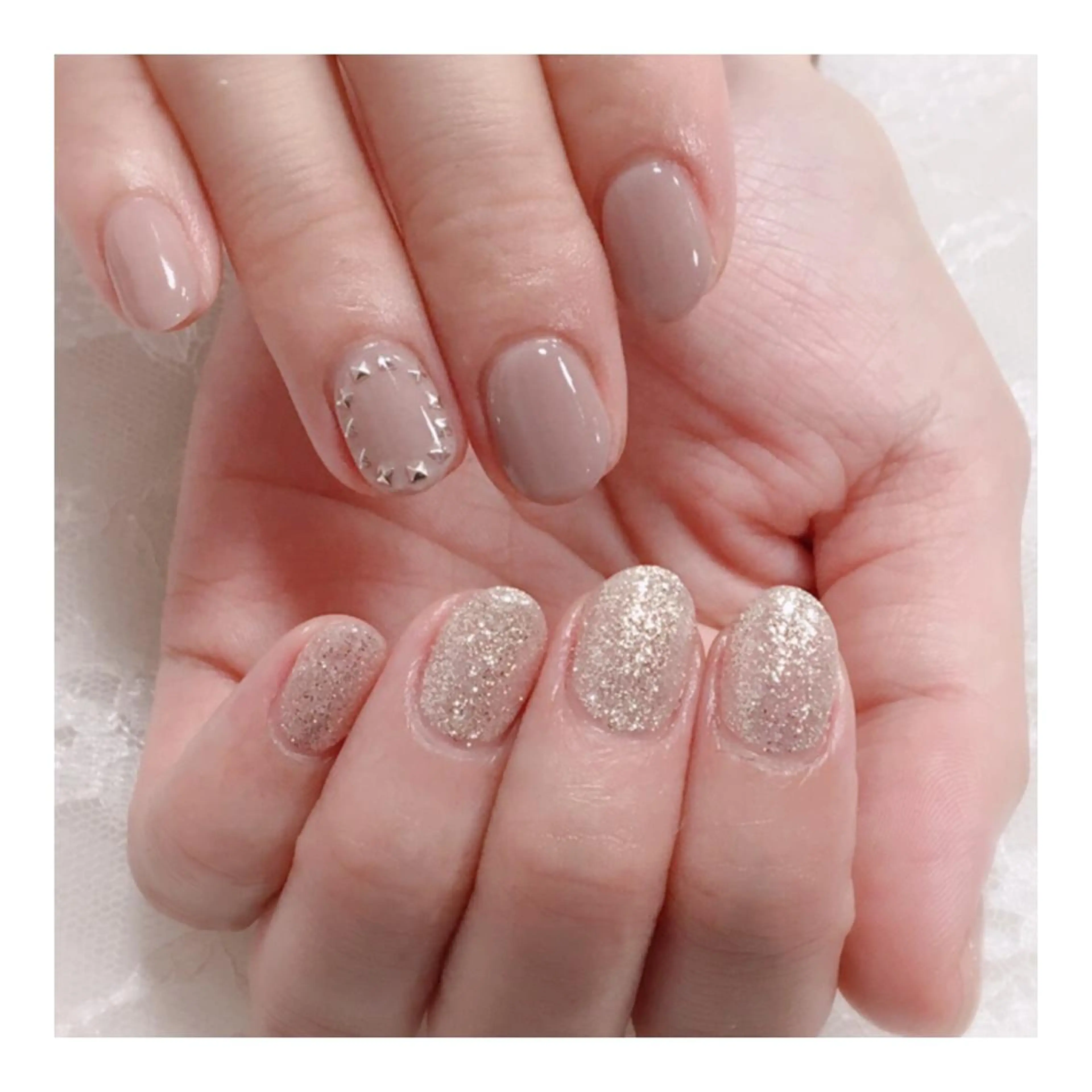 ネイル スクエアネイル 玉造、森ノ宮 fran2 nailのネイルデザイン