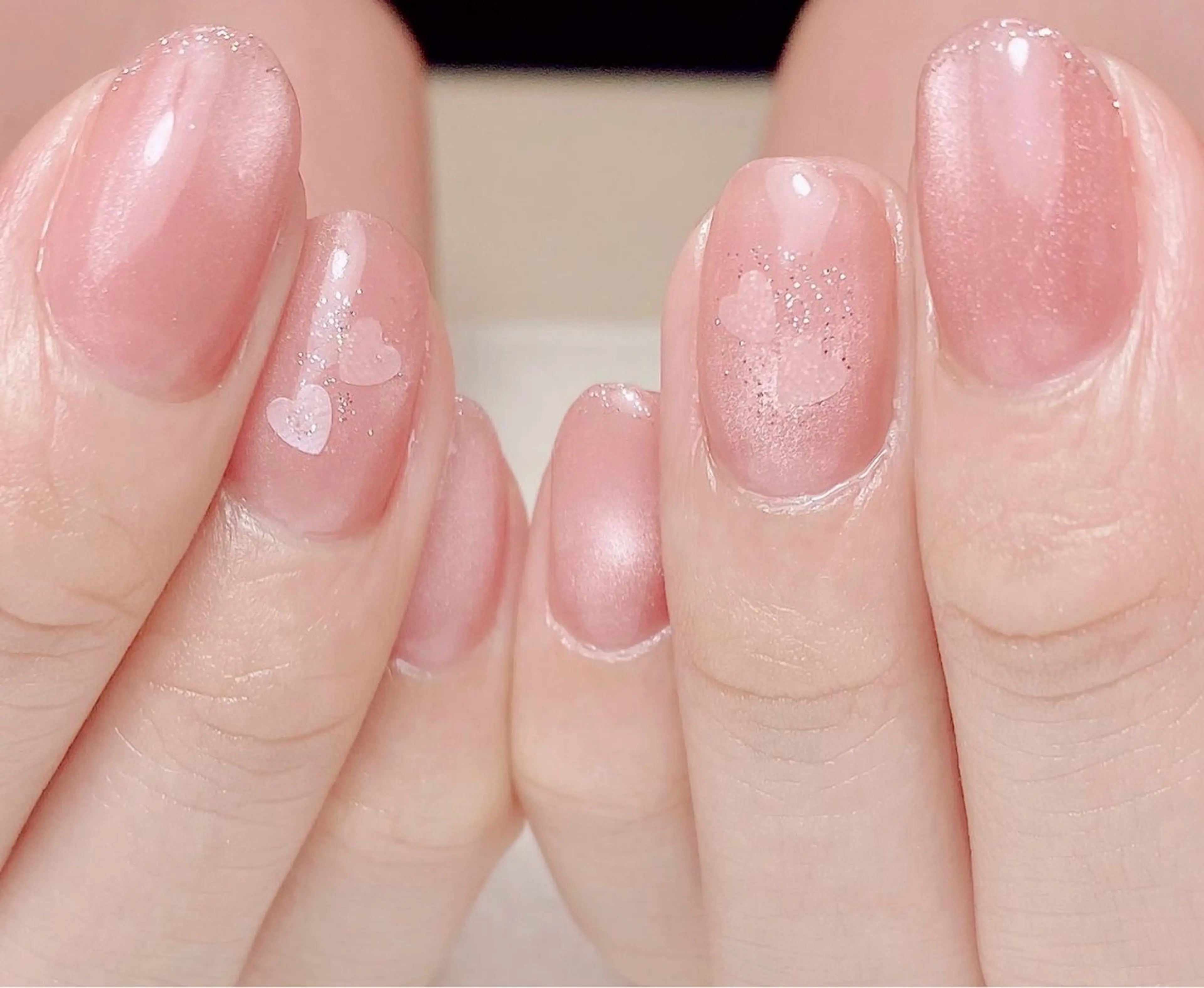 ネイル 桜ネイル フラッシュネイル ハート ホログラムネイル マグネットネイル ハンドネイル Nail Salon K 🧸美爪育成のネイルデザイン