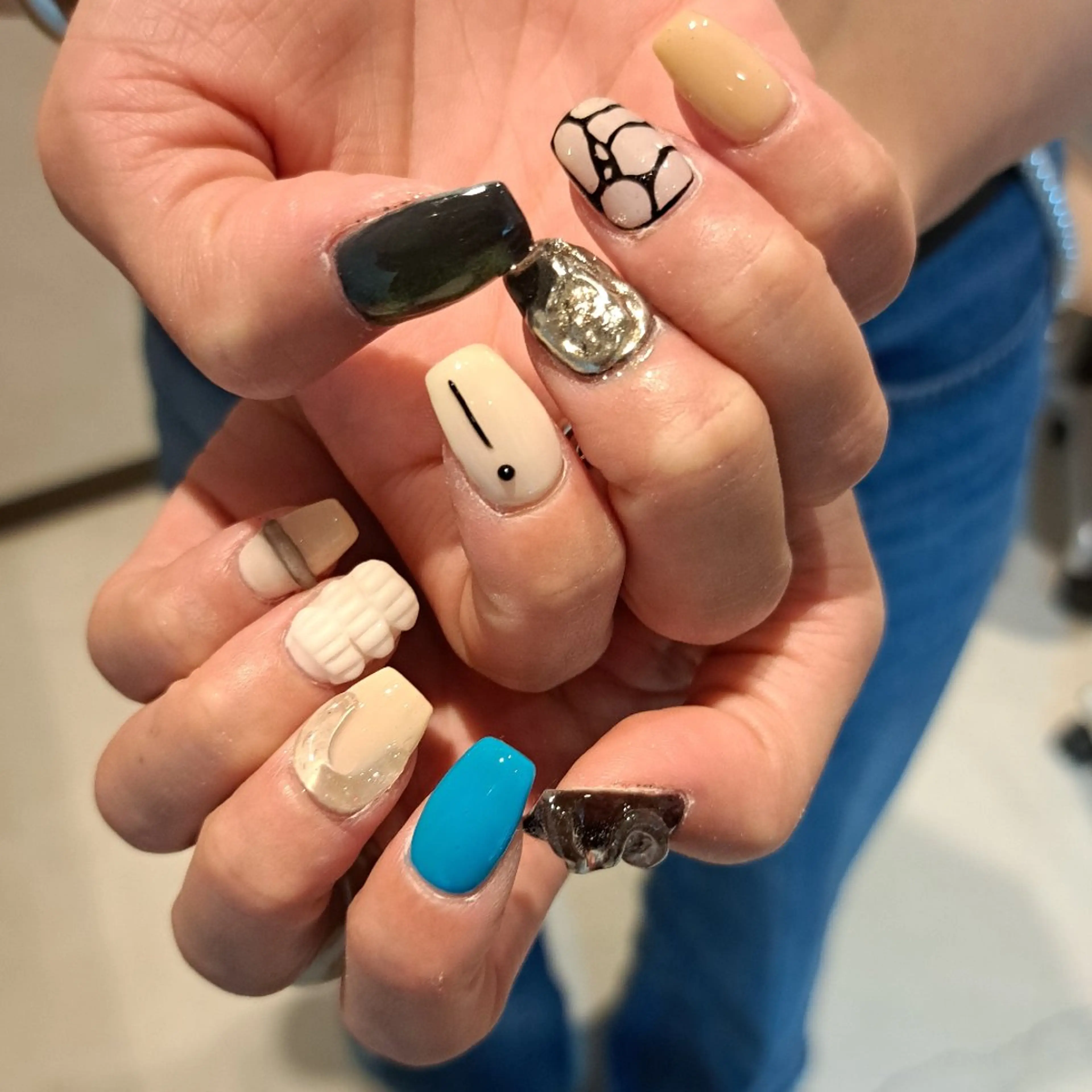 ネイル アートネイル ジェルネイル 持ち込み ニュアンスネイル ぷっくりネイル Nail mood デザイン持ち込みokのネイルデザイン