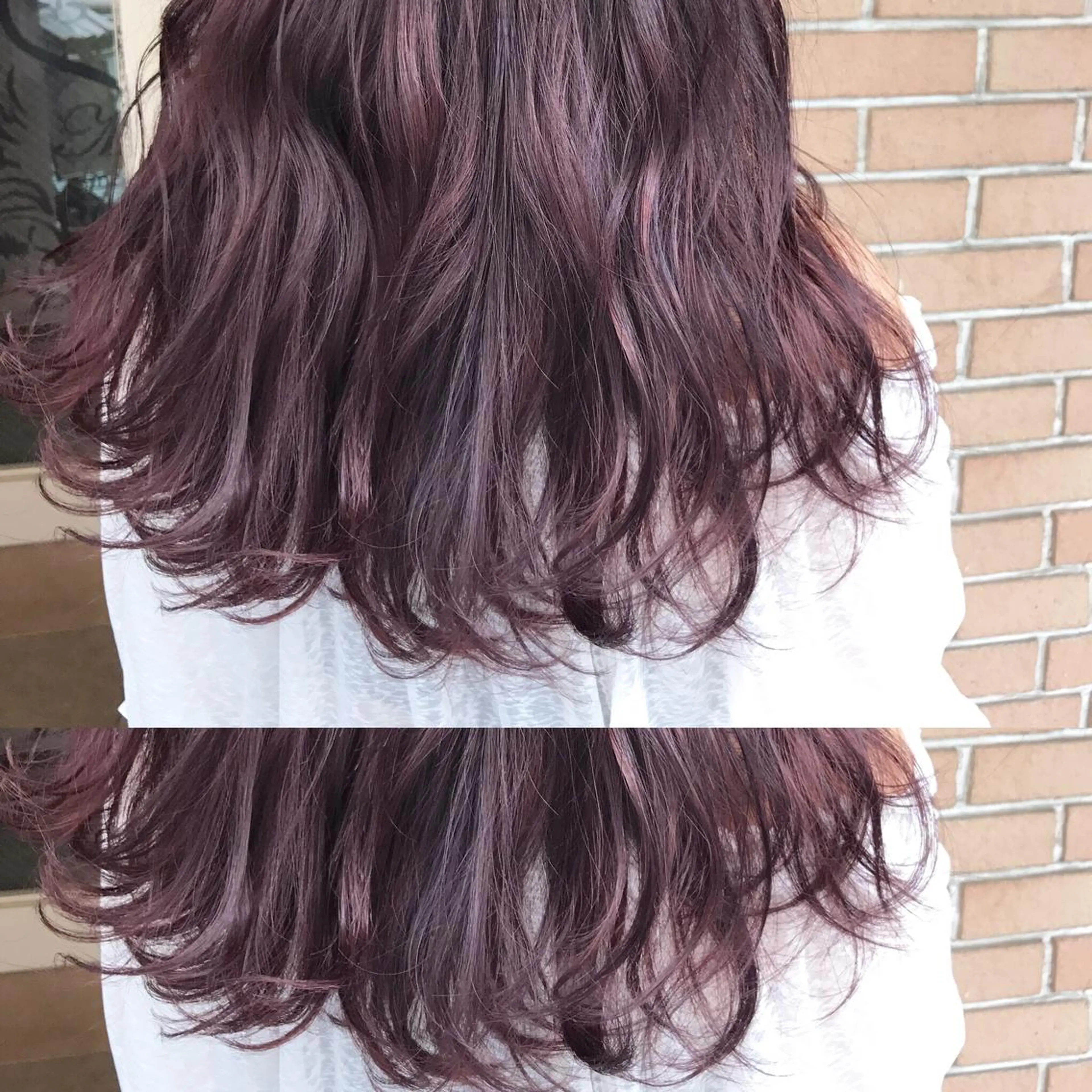 セミロング カラー パーマ ヘアアレンジ メンズ キッズ ネイル マツエク・マツパ ダブルカラー パープルカラー レッドカラー パープル 赤色 サロンドミルク 原宿のヘアスタイル