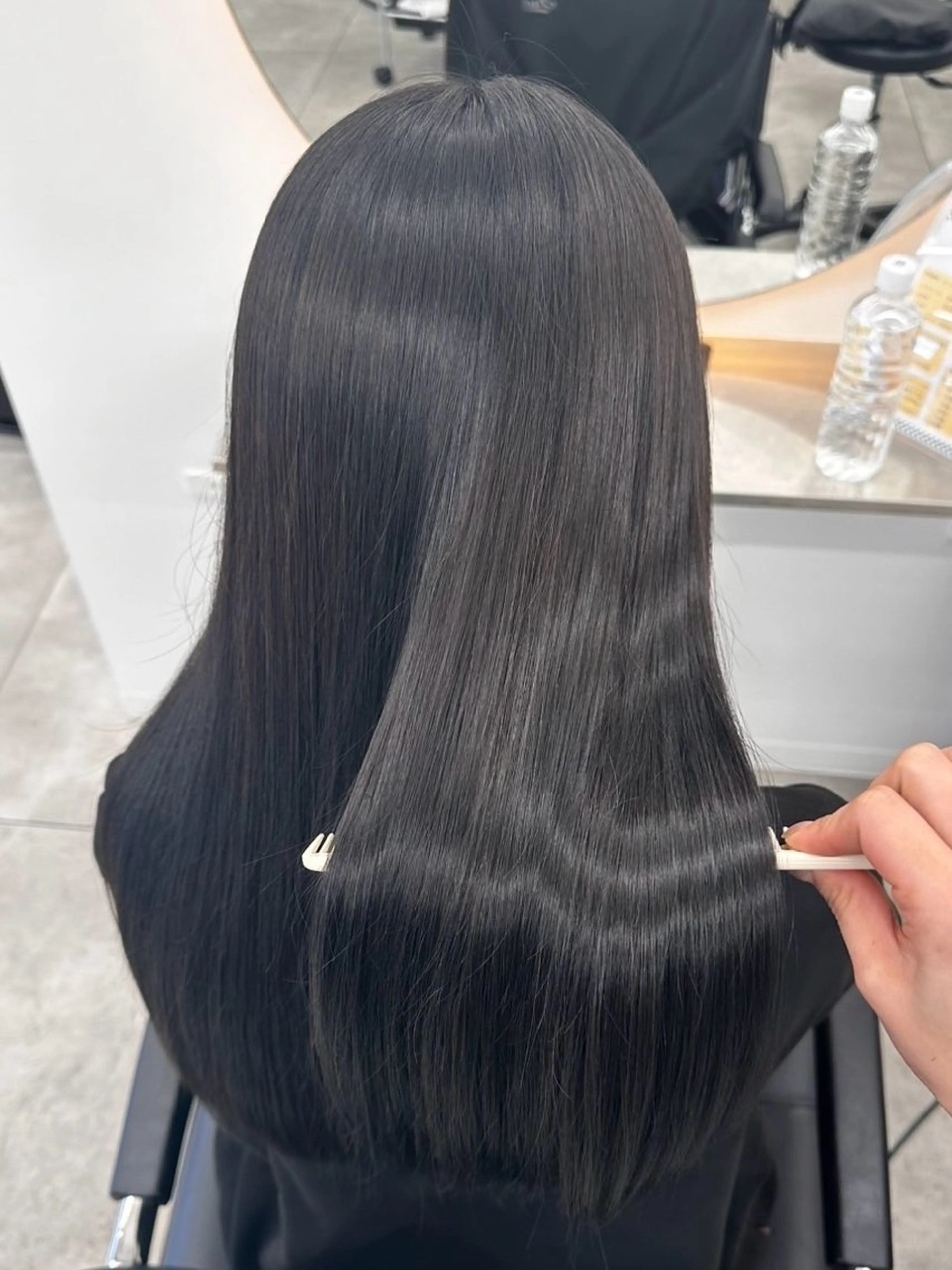 ロング 髪質改善 酸性ストレート カット 縮毛矯正 トリートメント メンズパーマ特化/髪 質改善艶カラー/椿原のヘアスタイル