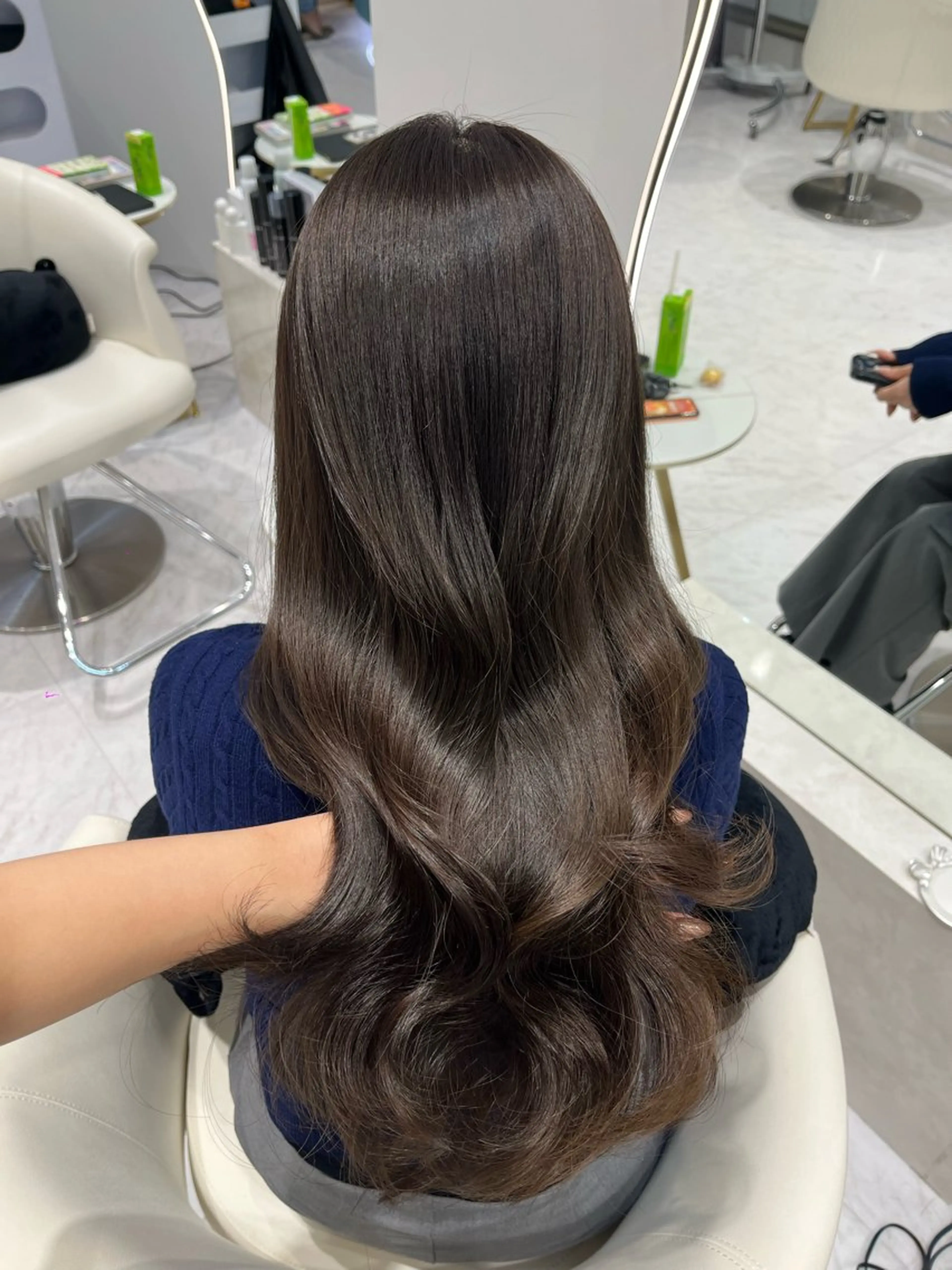 ロング カラー カット ヘアカラー トリートメント 名駅/大人韓国ヘア 艶カラー/Rihoのヘアスタイル