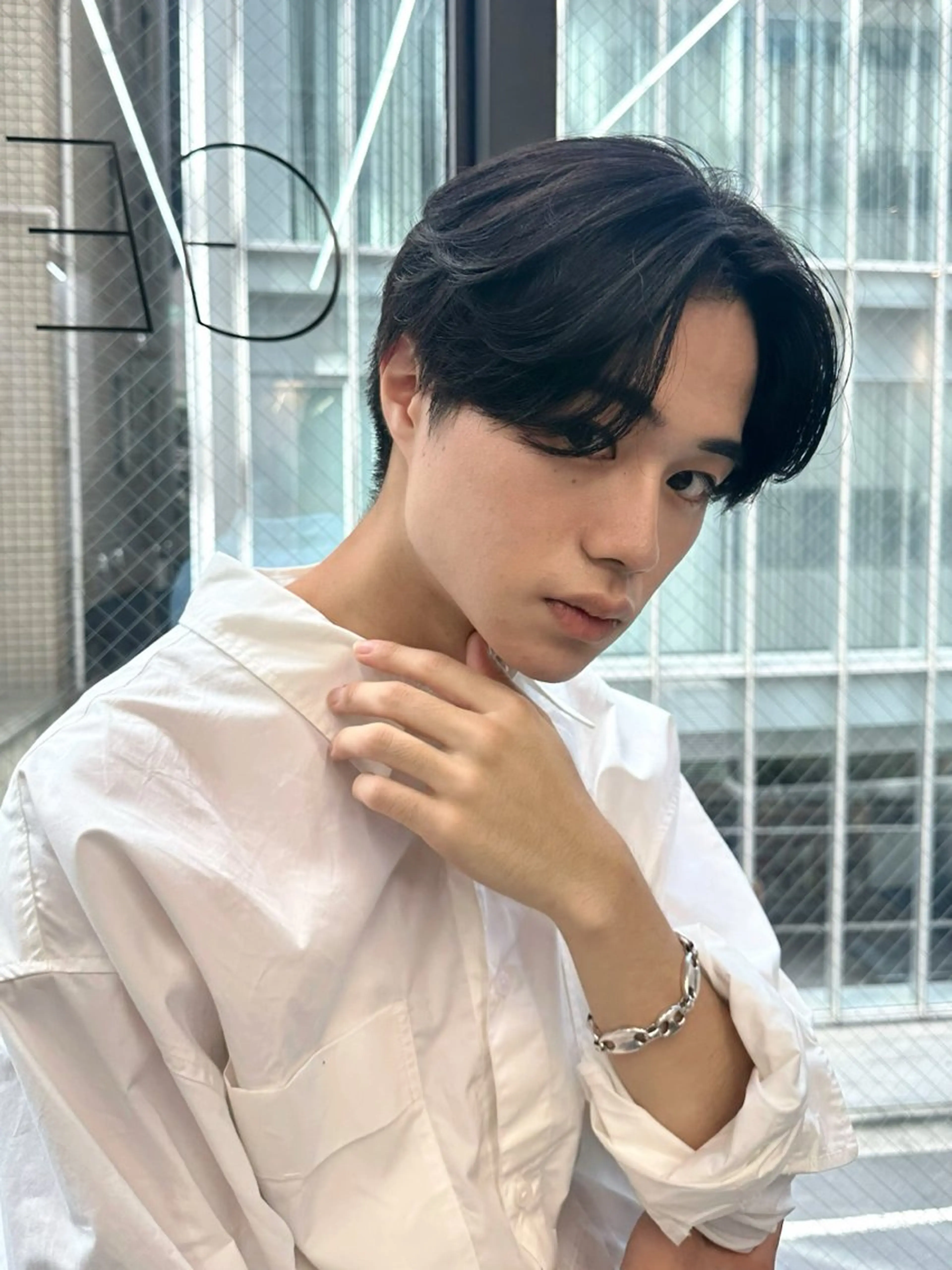 ショート メンズ センターパート メンズ韓国風 韓国風ヘア メンズ特化 🦋KANOKO🦋のヘアスタイル