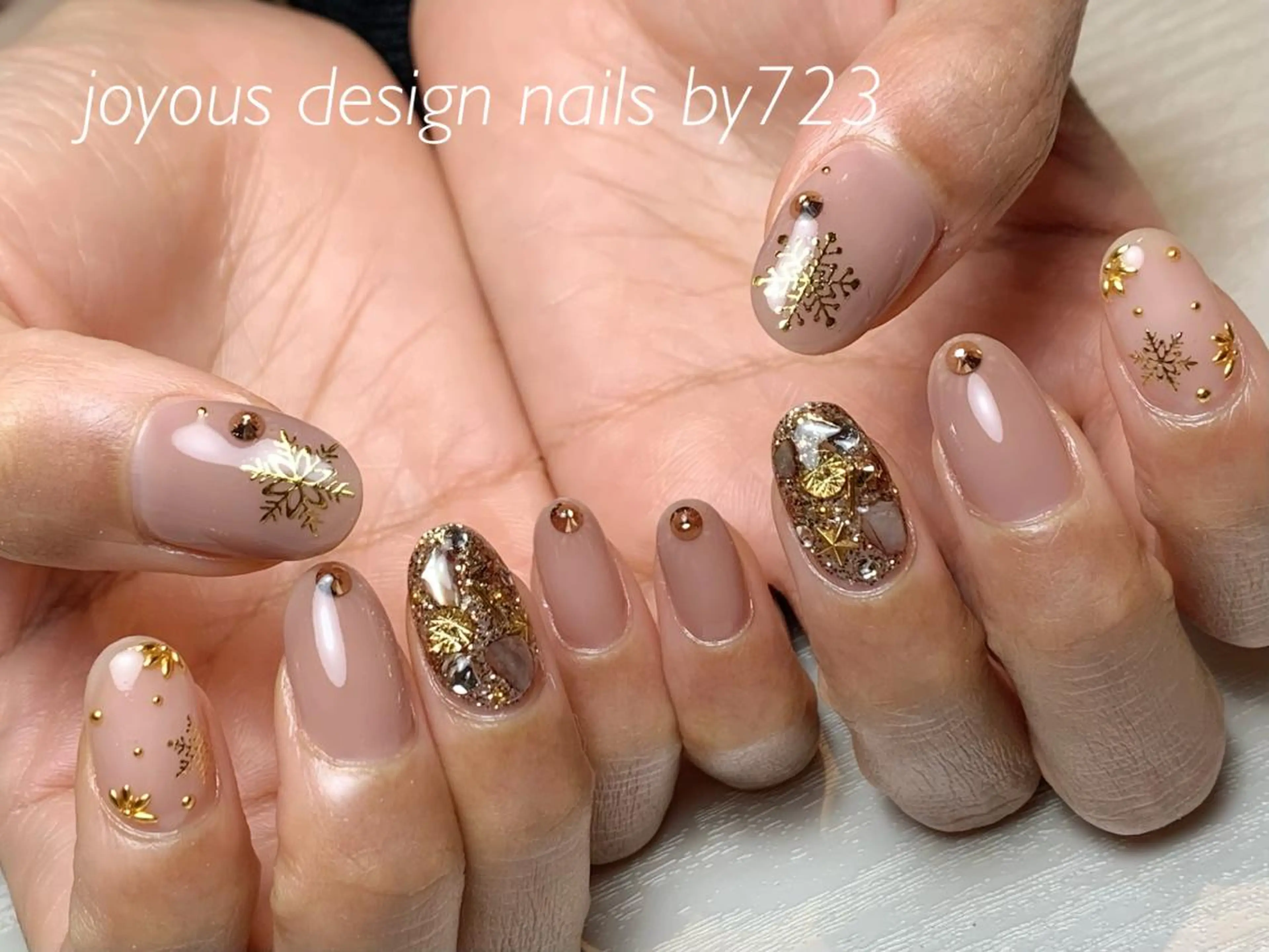 ネイル ストーンネイル ハンドネイル jdn natsumiのネイルデザイン