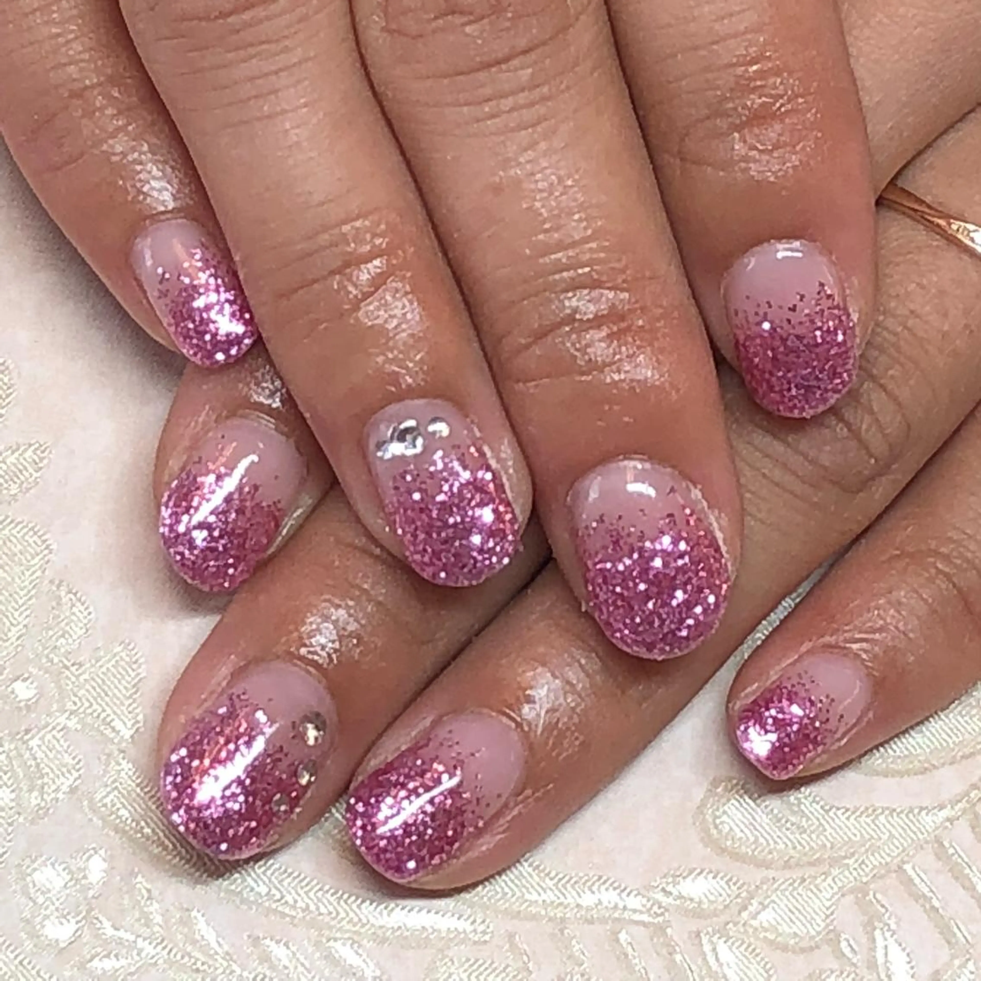 ネイル グラデーション ラメ(グリッター) ラメグラデーション KIREIE NAILSのネイルデザイン