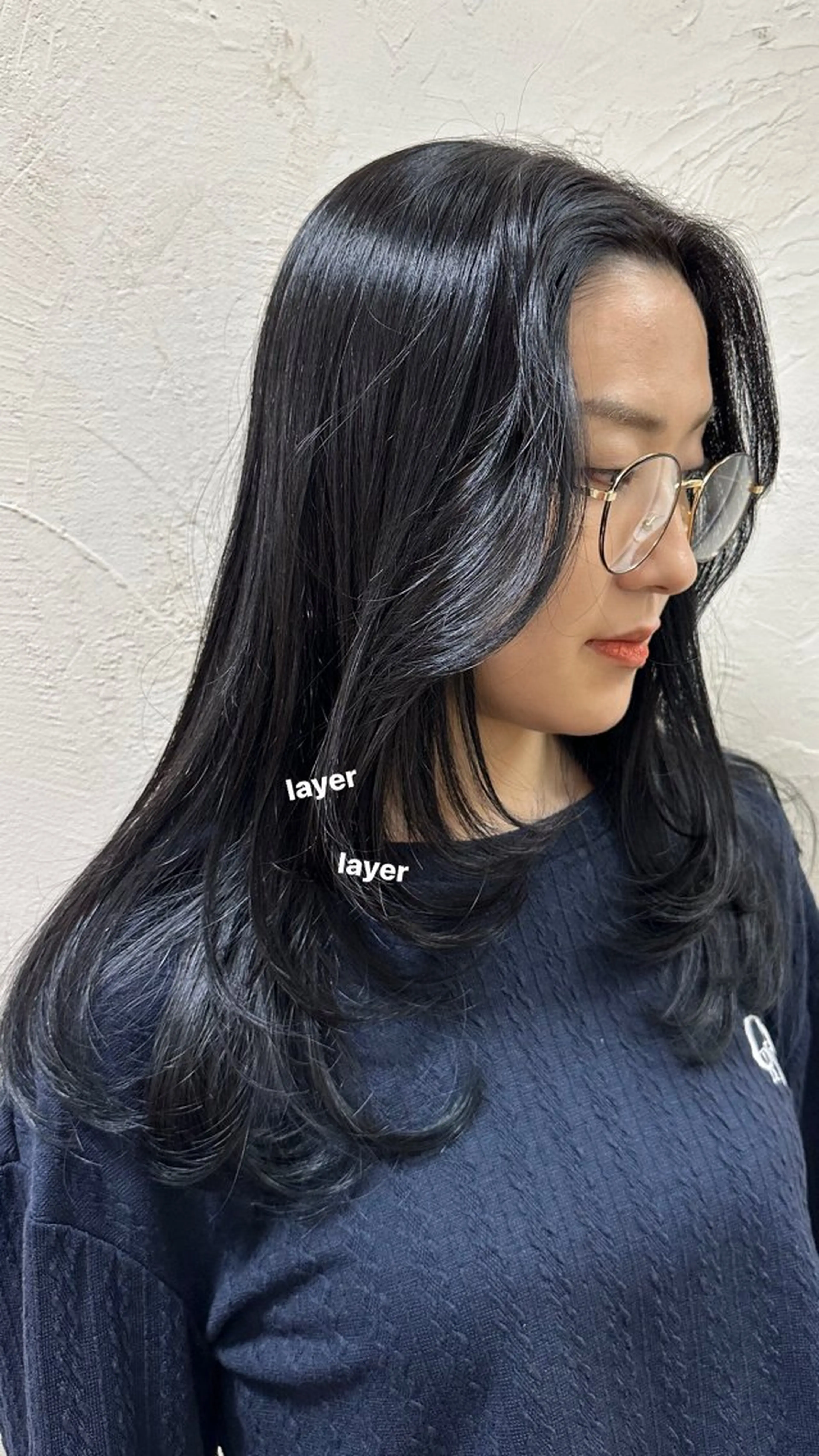 ロング レイヤーカット 韓国レイヤーカット/ 艶カラー/ noaのヘアスタイル