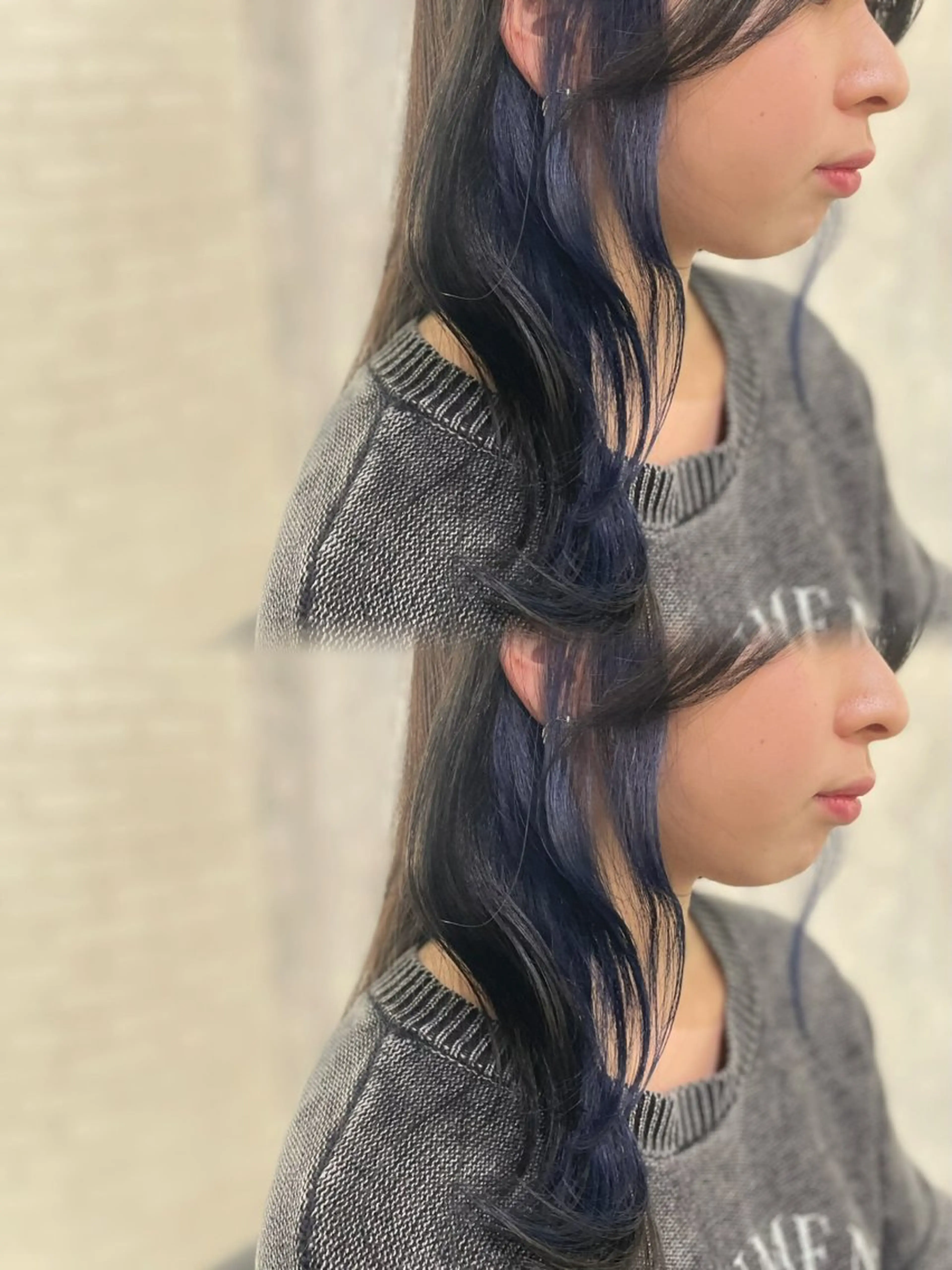 🫧周りとちょっと違う雰囲気に🫧インナーカラー/ネイビー/グレー/ミルクティ/ラベンダーの写真