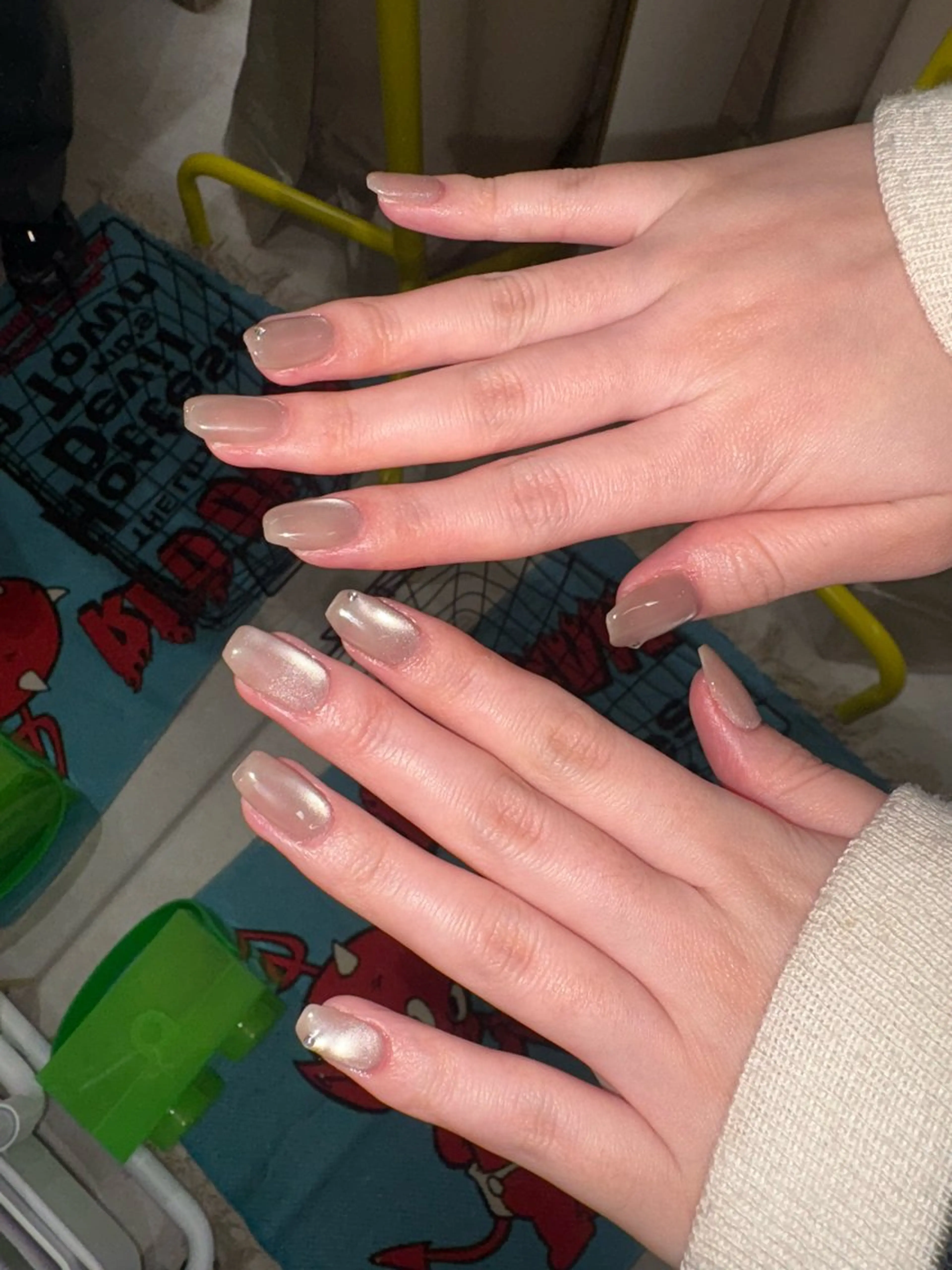 ネイル ストーンネイル ハンドネイル 33nail✴️栄 スミレ❇️Gel-xのネイルデザイン