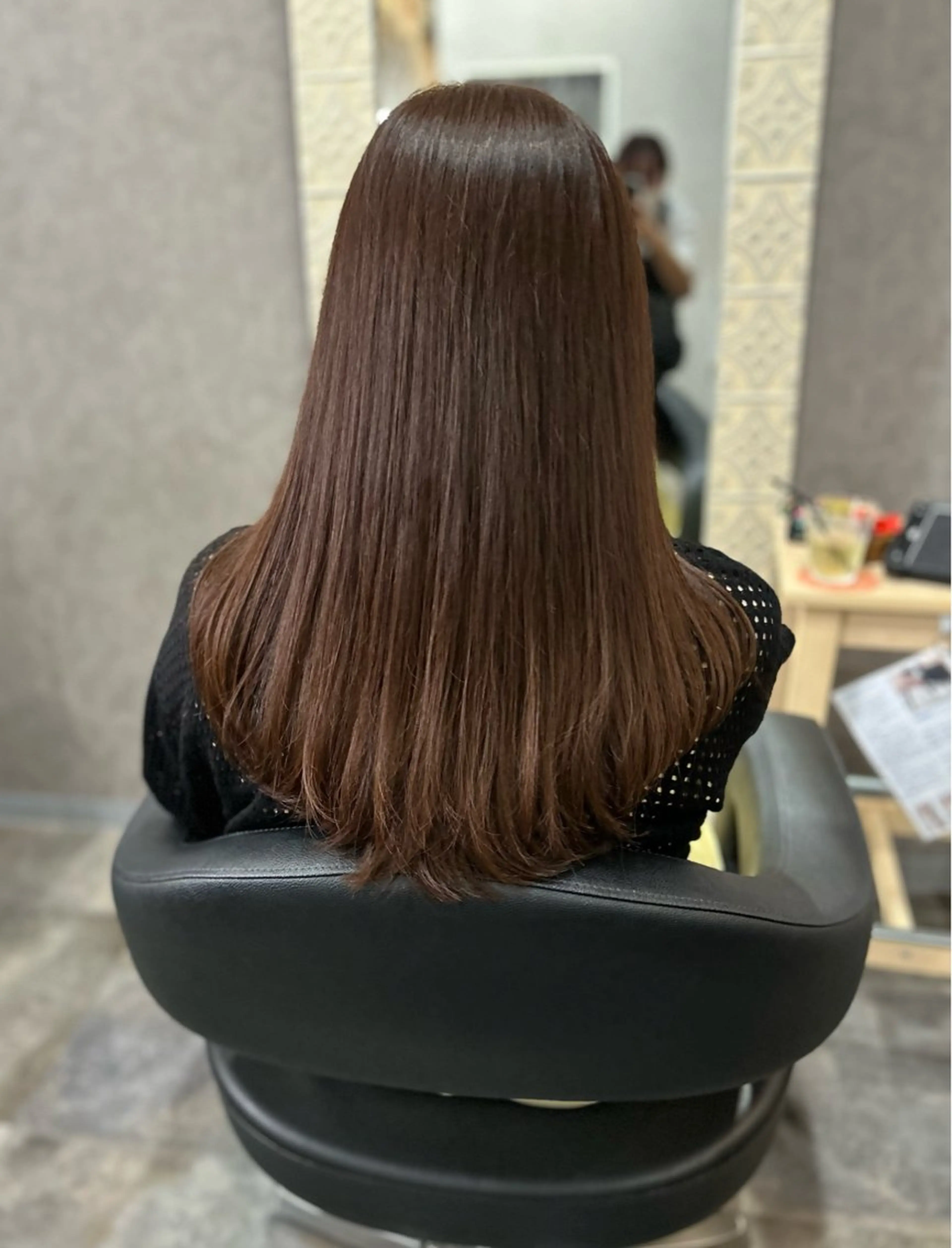 ロング ピンクブラウン giniro ホソミのヘアスタイル