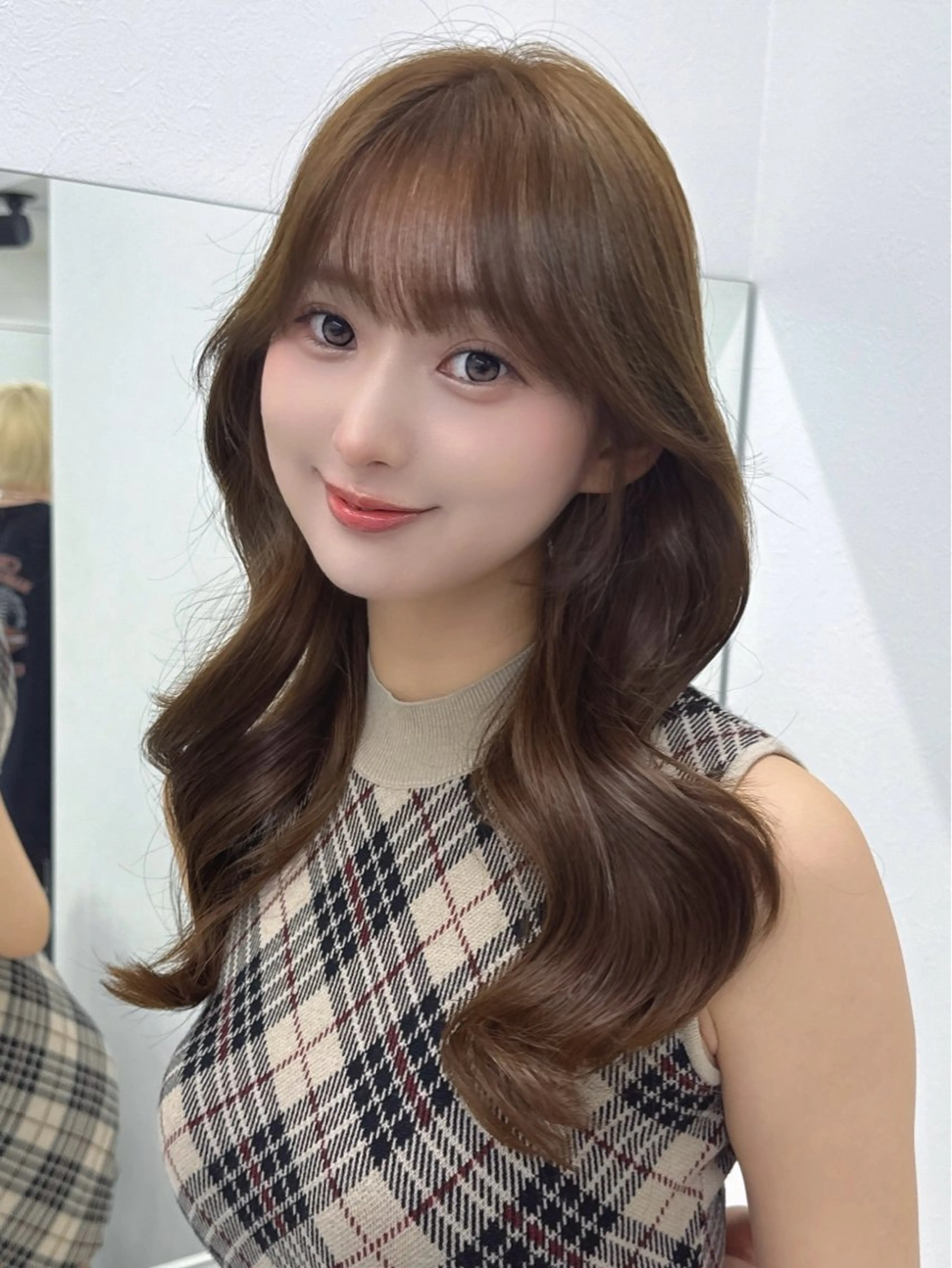 ロング カット ヘアカラー トリートメント レイヤーカット/ 顔まわり/リキのヘアスタイル