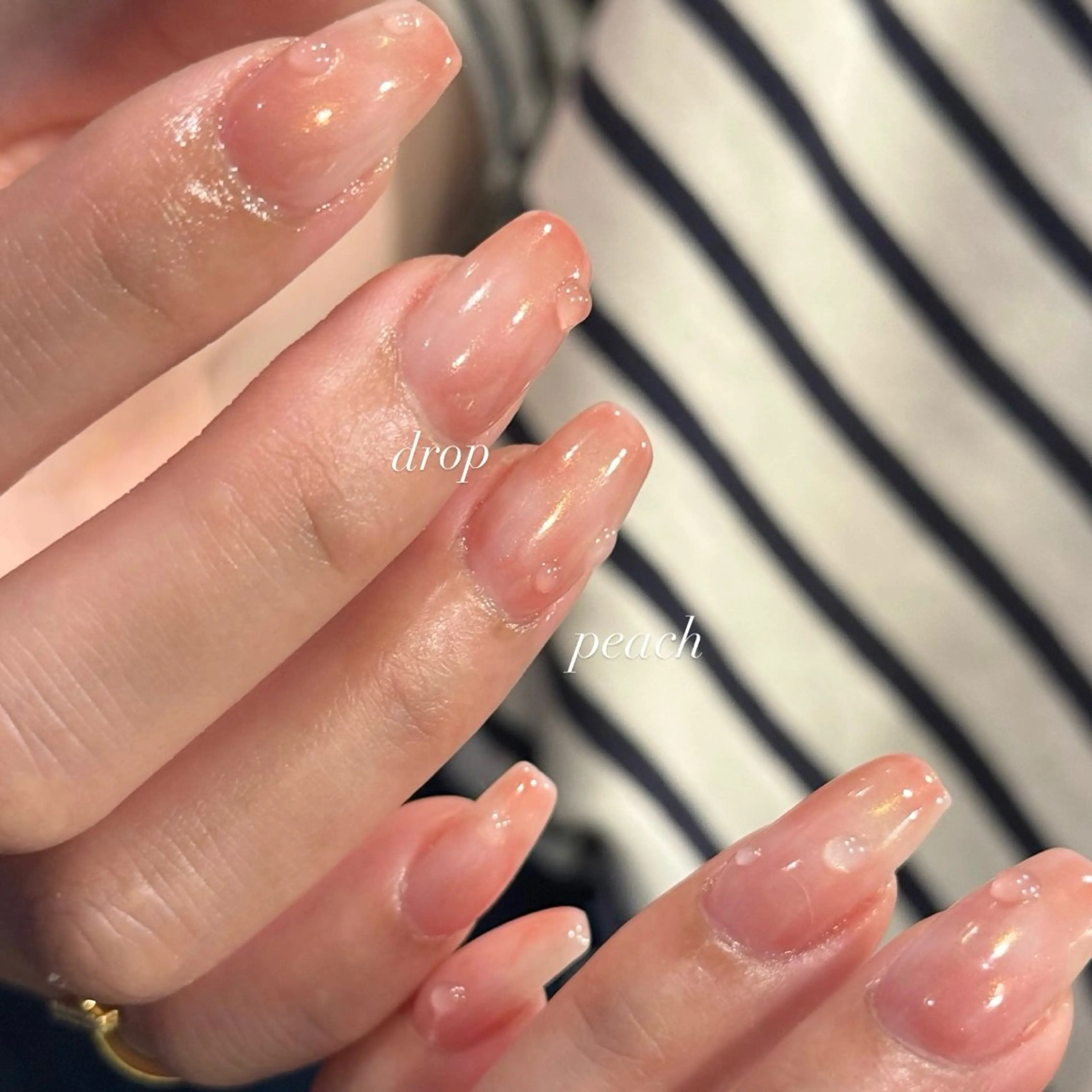 ネイル オーロラネイル 氷ネイル・うるうるネイル ニュアンスネイル シンプルネイル 夏ネイル ハンドネイル Nobody _Renのネイルデザイン