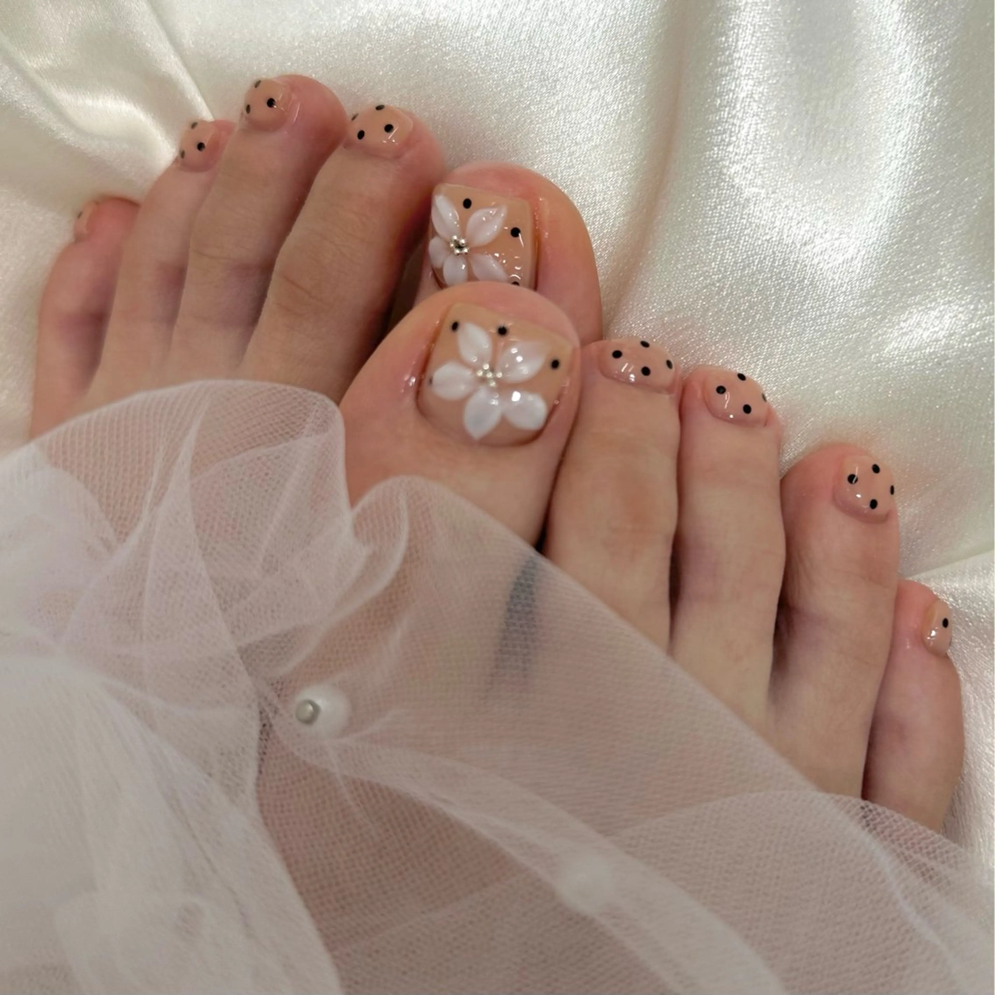 👣フットネイル(親指アートまたはパーツOKの写真