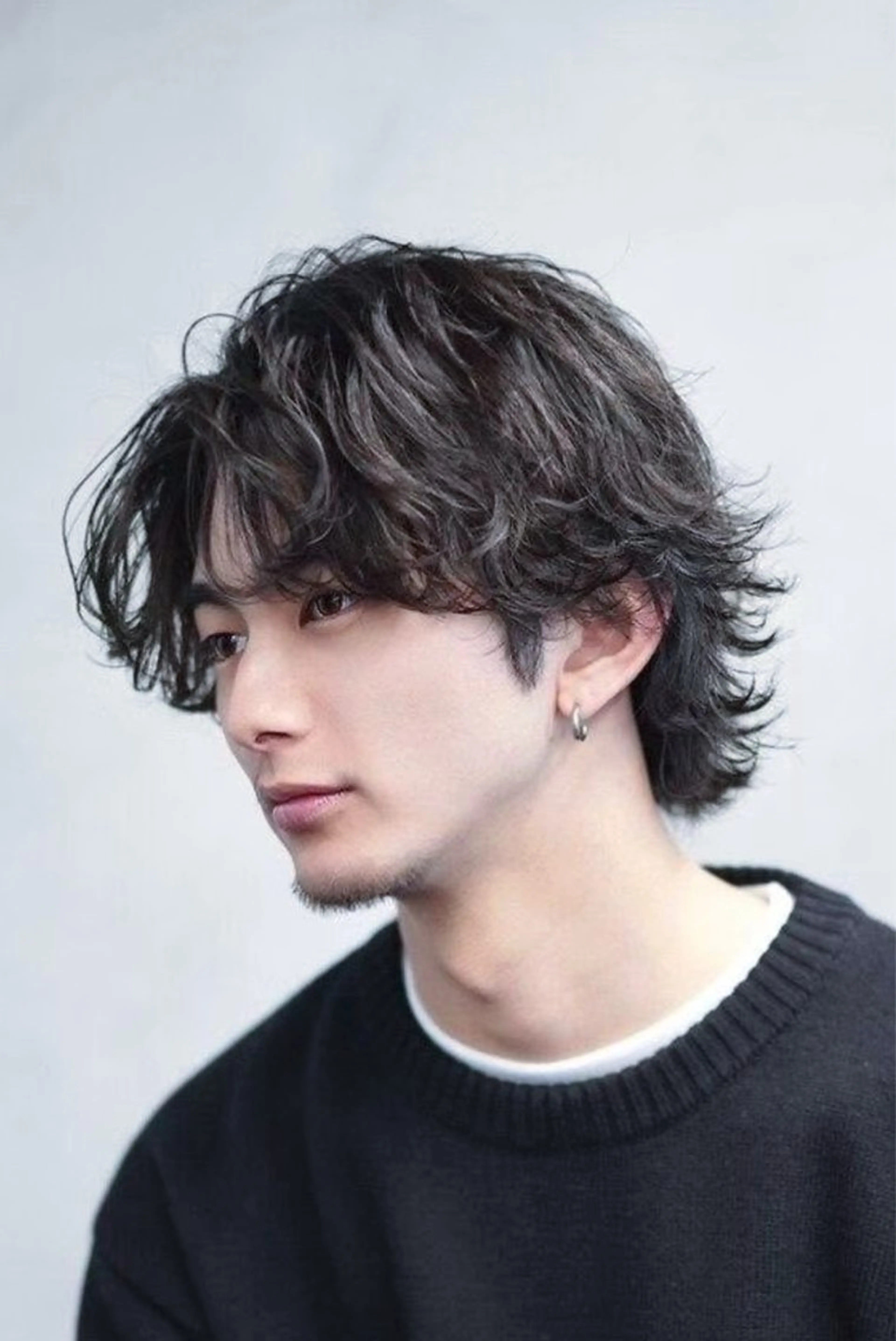 ミディアム パーマ メンズ 人見知りさんでも安心 奥田 里佳子のヘアスタイル