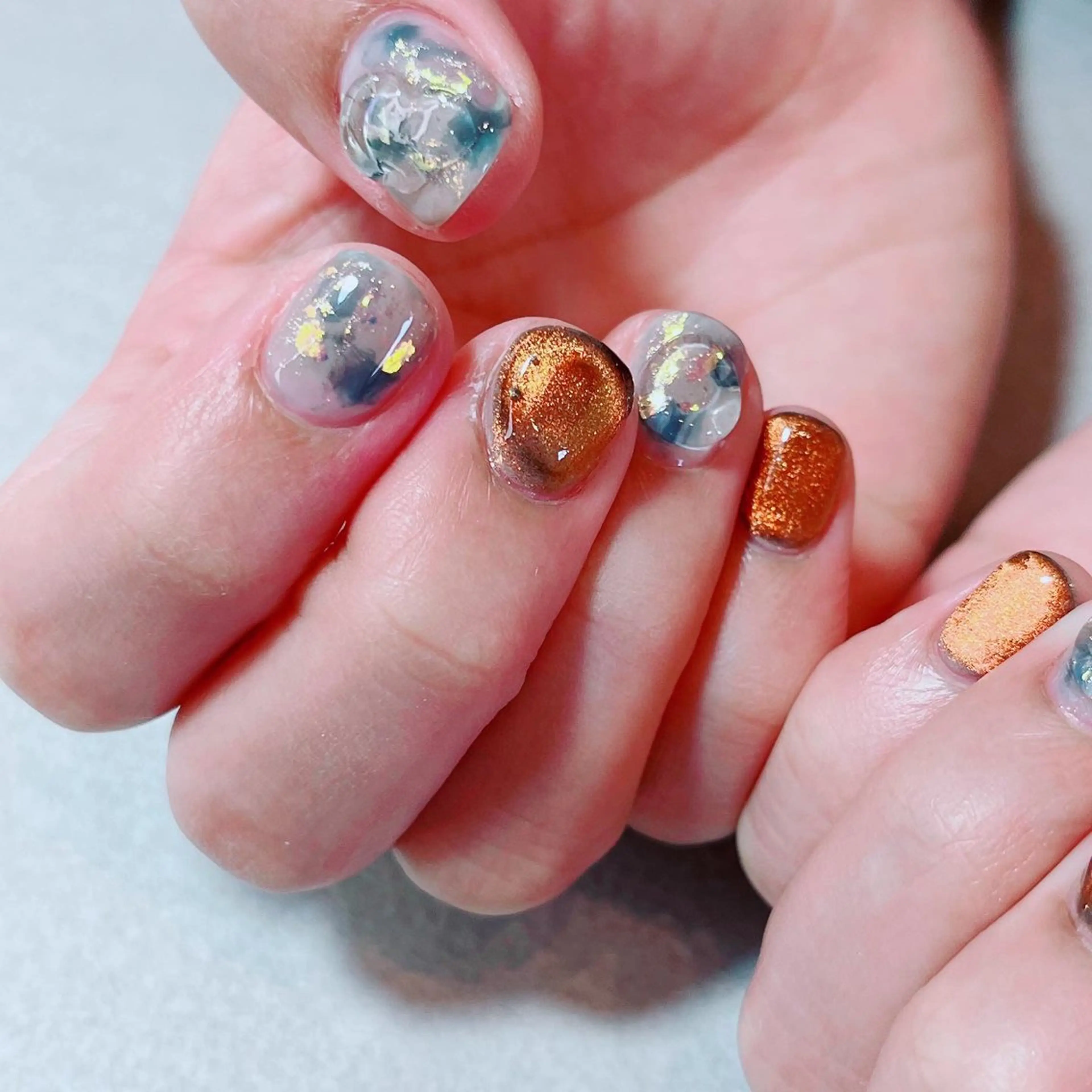 ネイル アートネイル キラキラネイル マグネットネイル ニュアンスネイル ハンドネイル ruirui.naildesign所属・RUI ☆のネイルデザイン