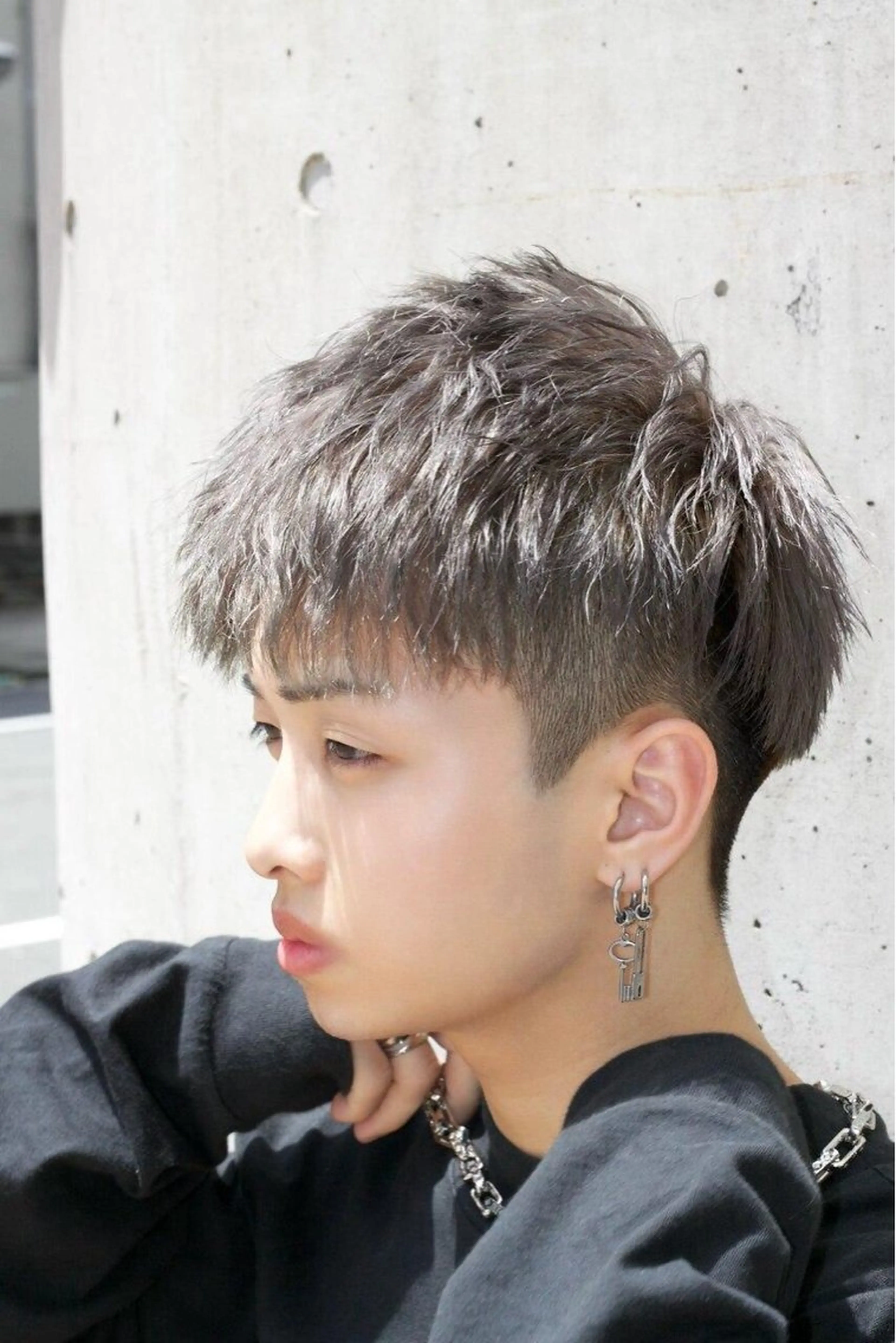 ショート カラー メンズ アッシュ ショートヘア 森長 マコトのヘアスタイル