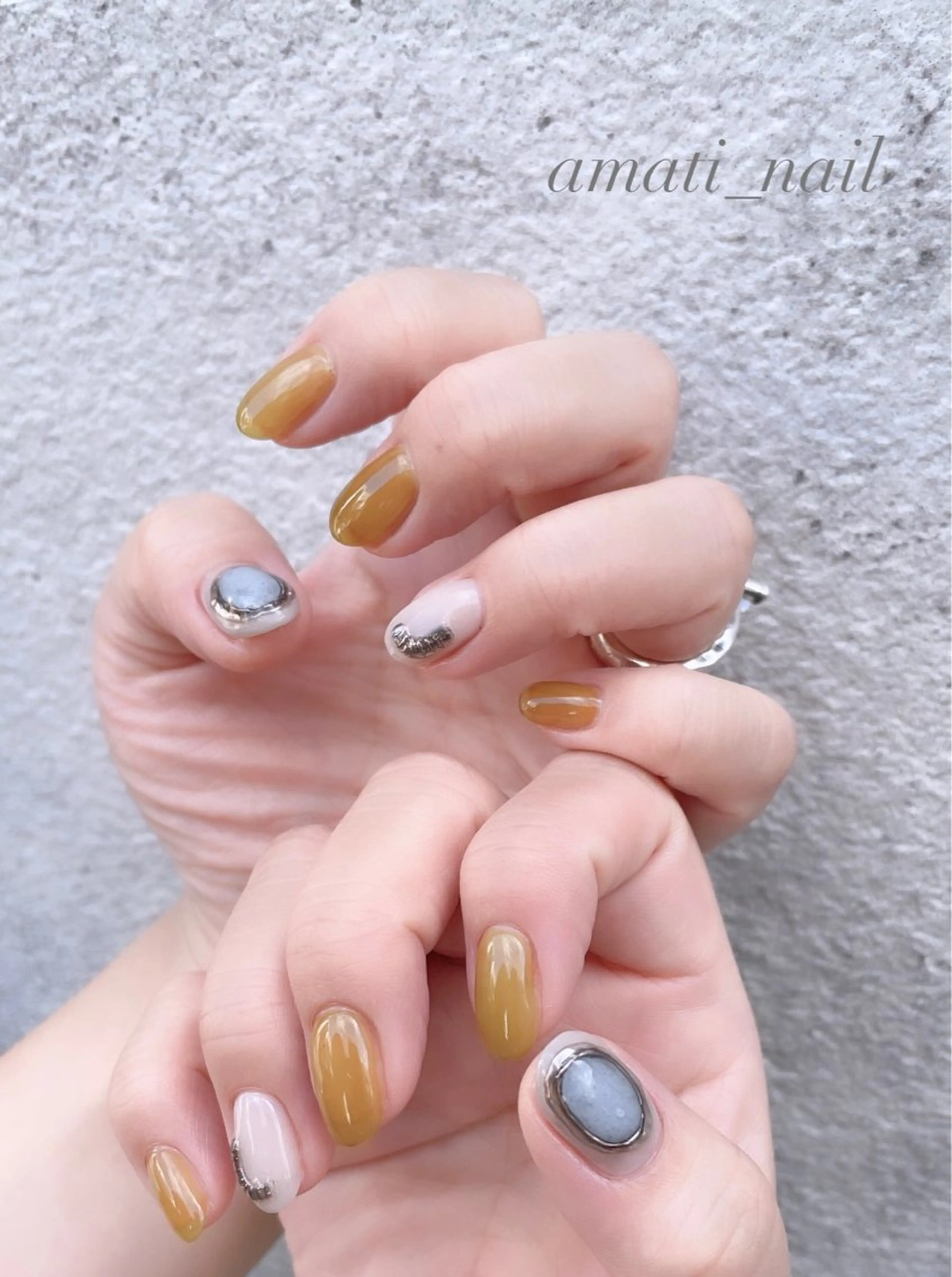 ネイル フットネイル ジェルネイル マグネットネイル ミラーネイル ニュアンスネイル ハンドネイル amati_nail TAKAKOのネイルデザイン