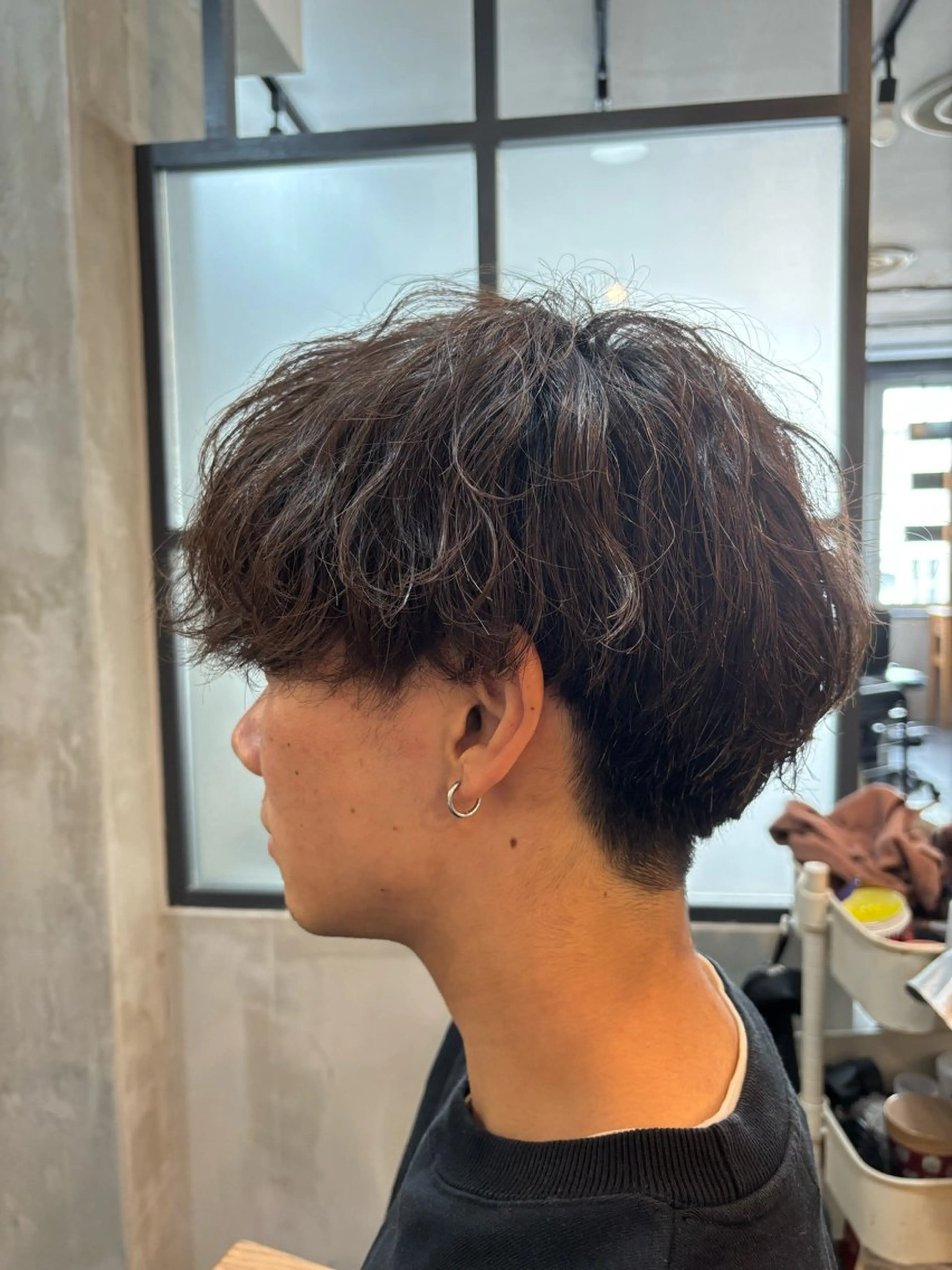 メンズ メンズパーマ シャドーパーマ 磯野 成基のヘアスタイル