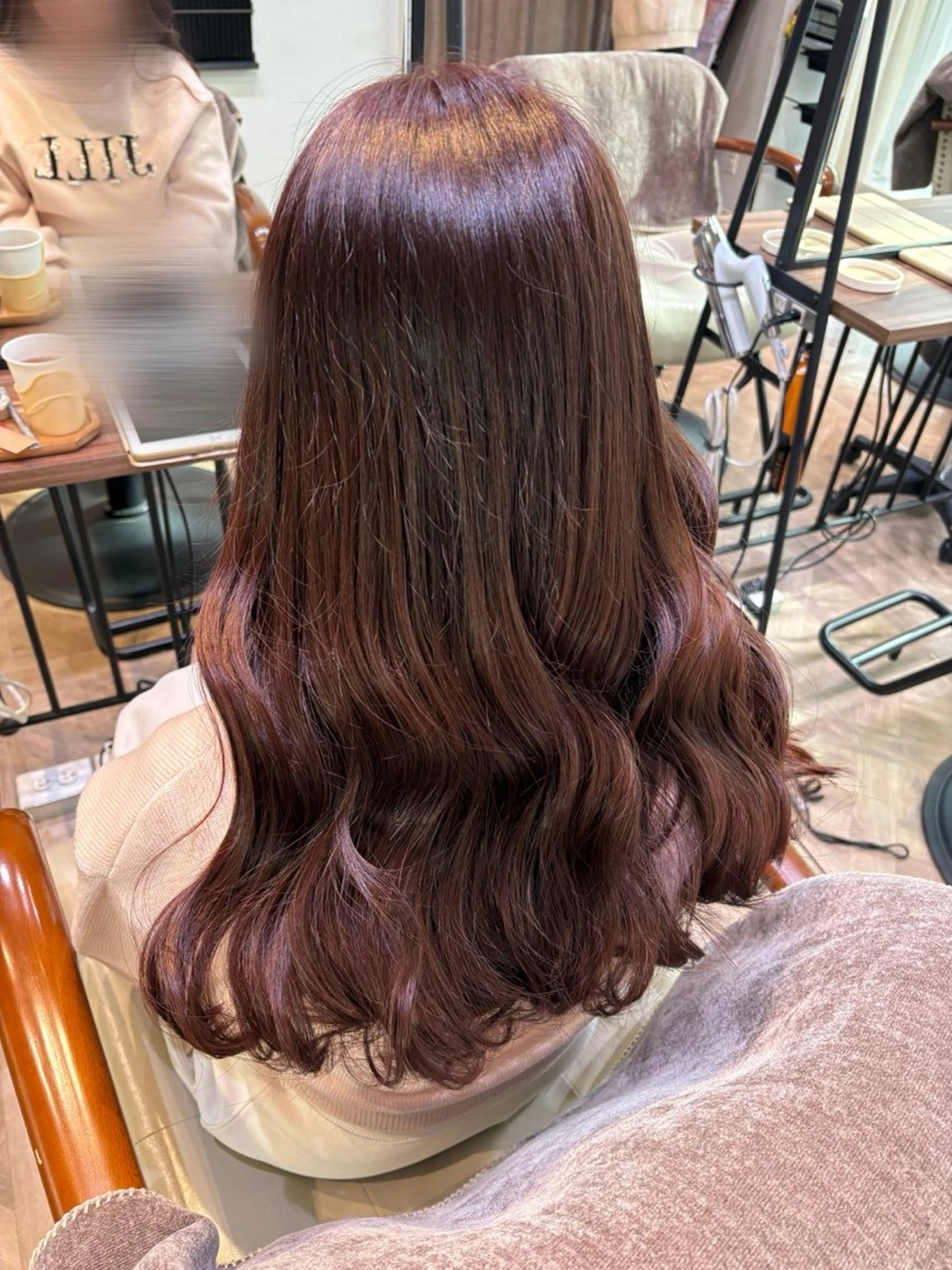 ロング カラー ブラウンカラー ピンクカラー ピンクブラウン 荻原心愛/ 暖色カラー🌷のヘアスタイル