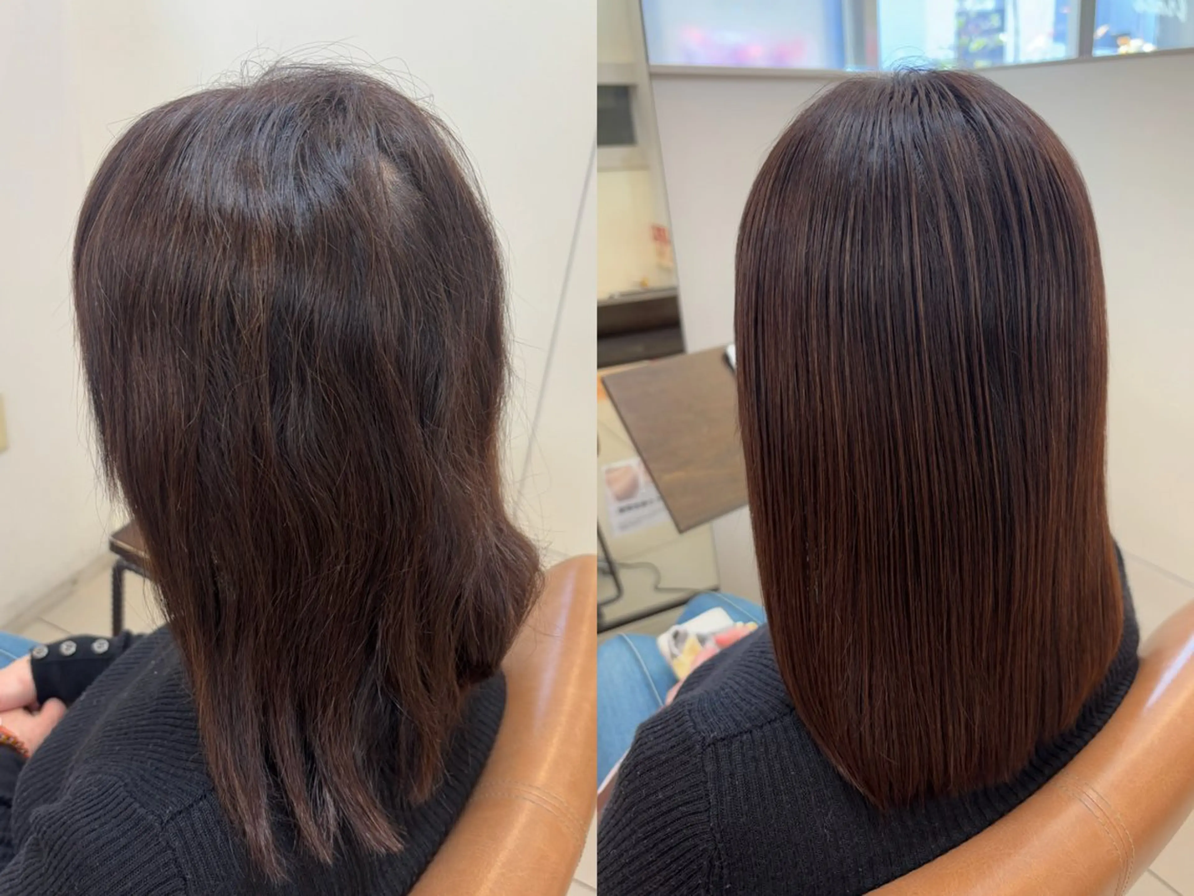 ミディアム トリートメント カット ヘアカラー トリートメント 頭皮×髪質改善 透明感カラー💎中村のヘアスタイル