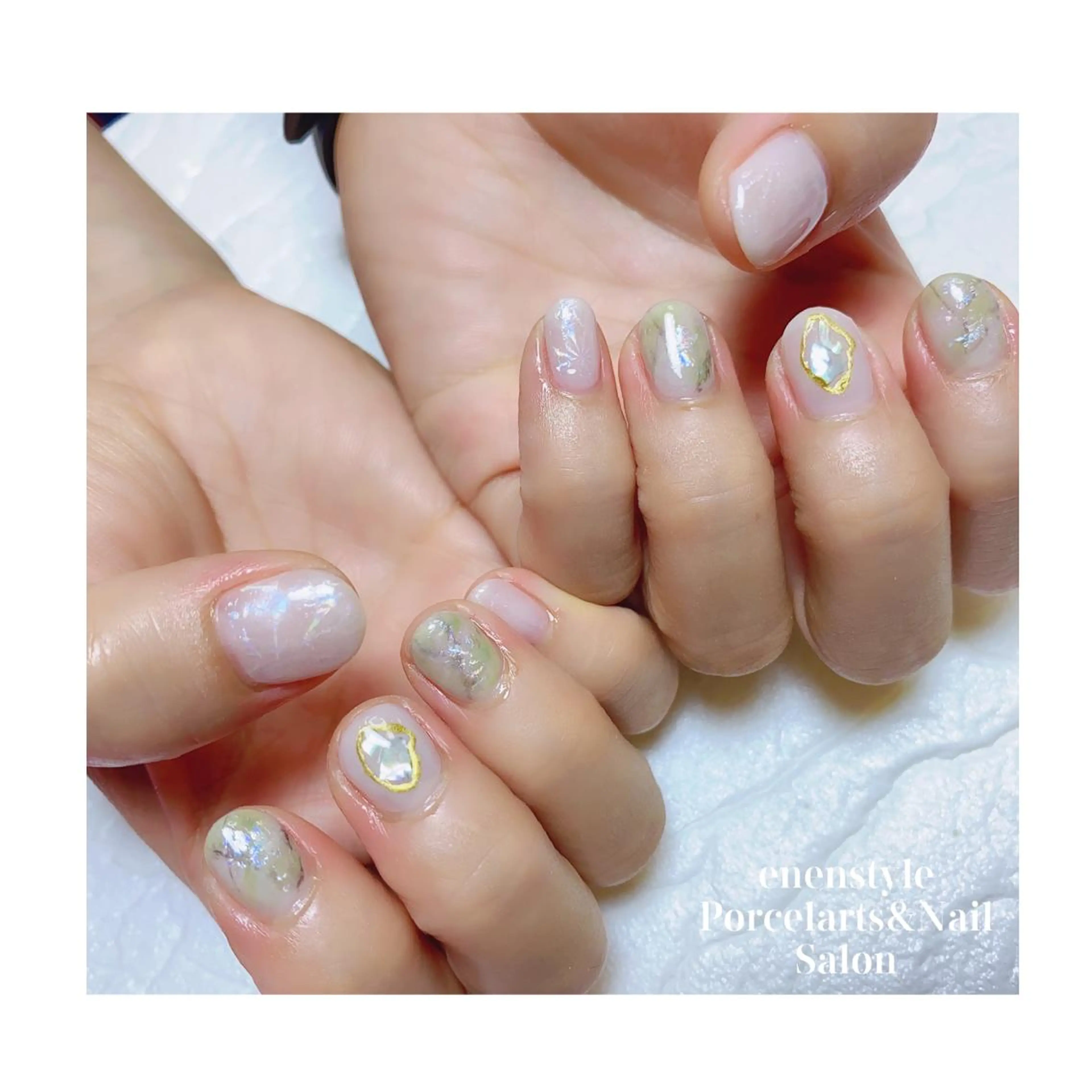 ショート ネイル ジェルネイル ニュアンスネイル オフィスネイル ワンカラーネイル パラジェル ハンドネイル 👑enen style👑のネイルデザイン