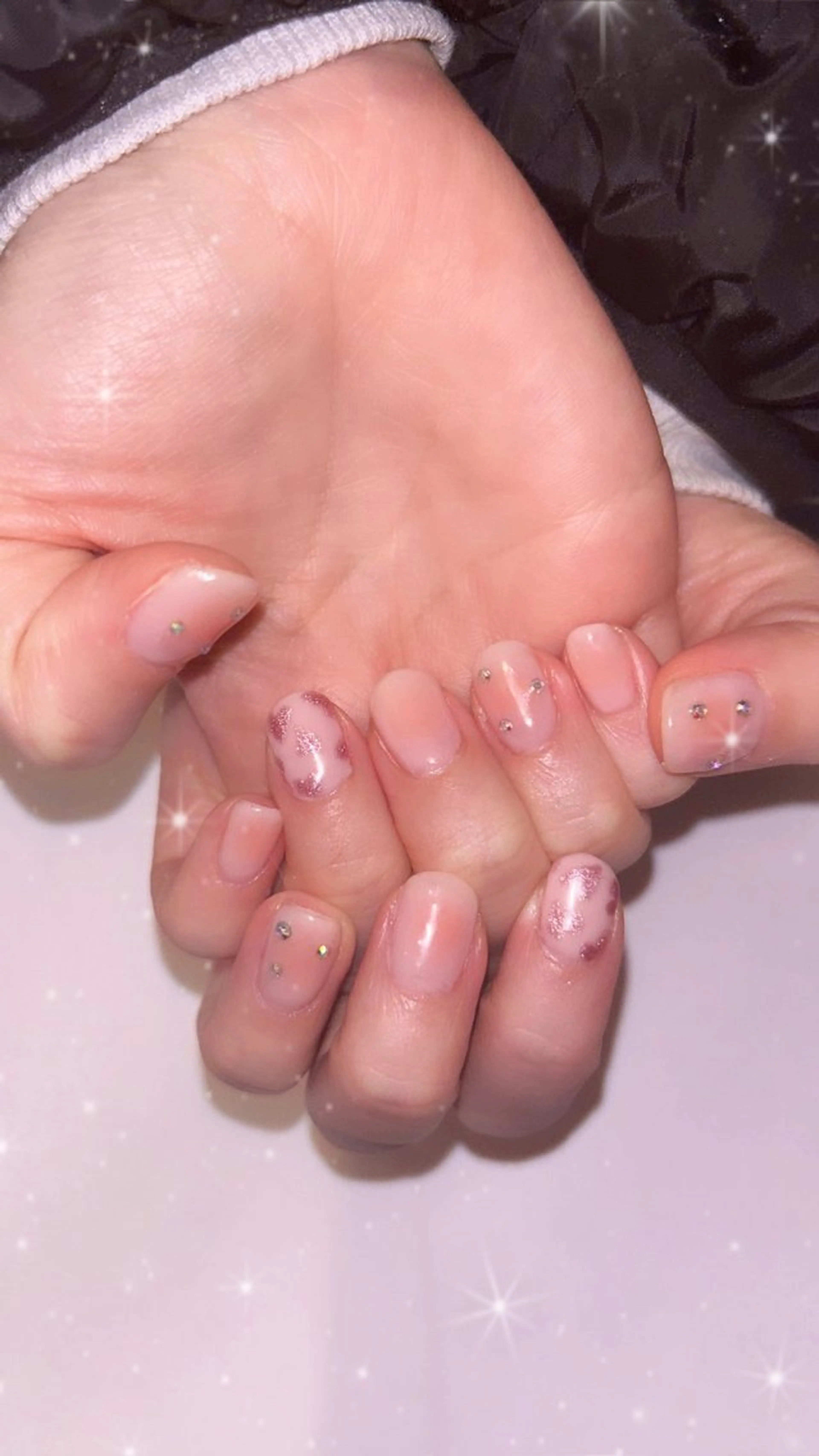 ネイル チークネイル ハート Best Nail Yu🎀🫧のネイルデザイン